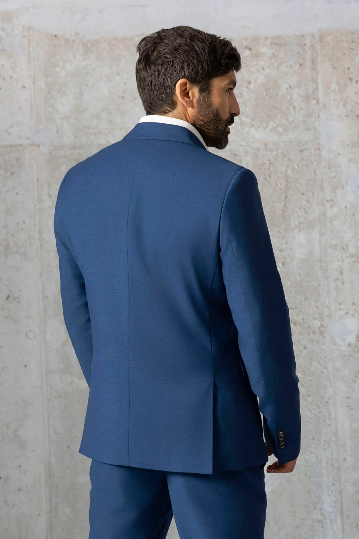 AMERICANA TRAJE MICRODIBUJO AZUL MARINO - Image 6