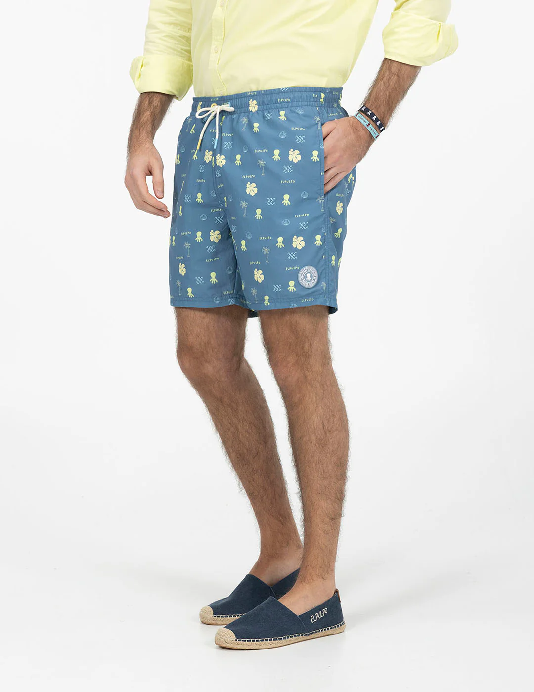 BAÑADOR ESTAMPADO PALMERAS AZUL MARINO DELAVÉ - Image 3