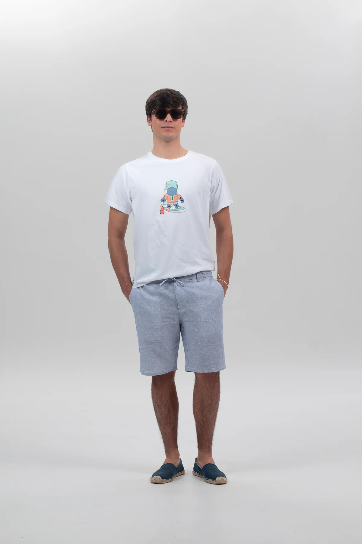 Bermuda jogger milrayas azul
