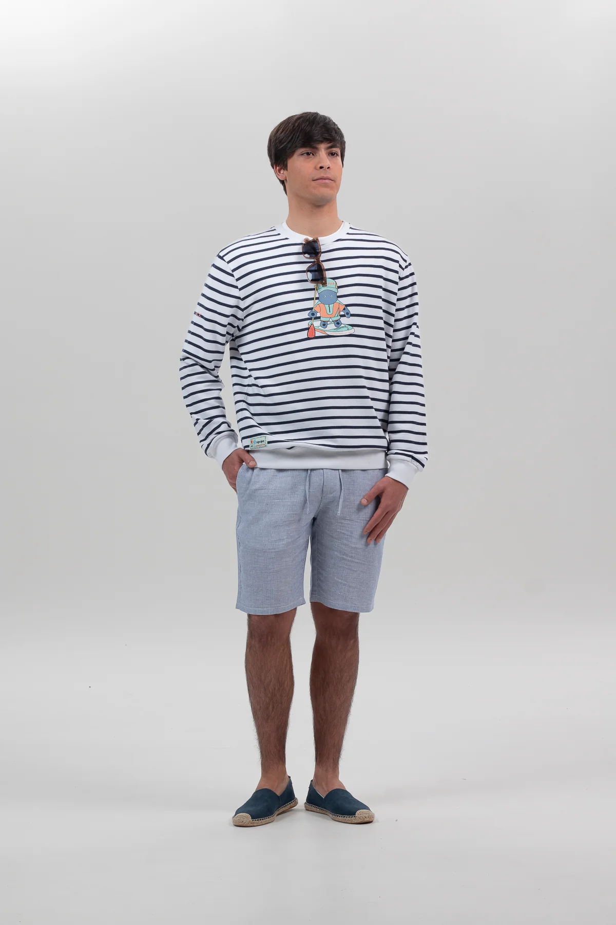 Bermuda jogger milrayas azul - Image 6