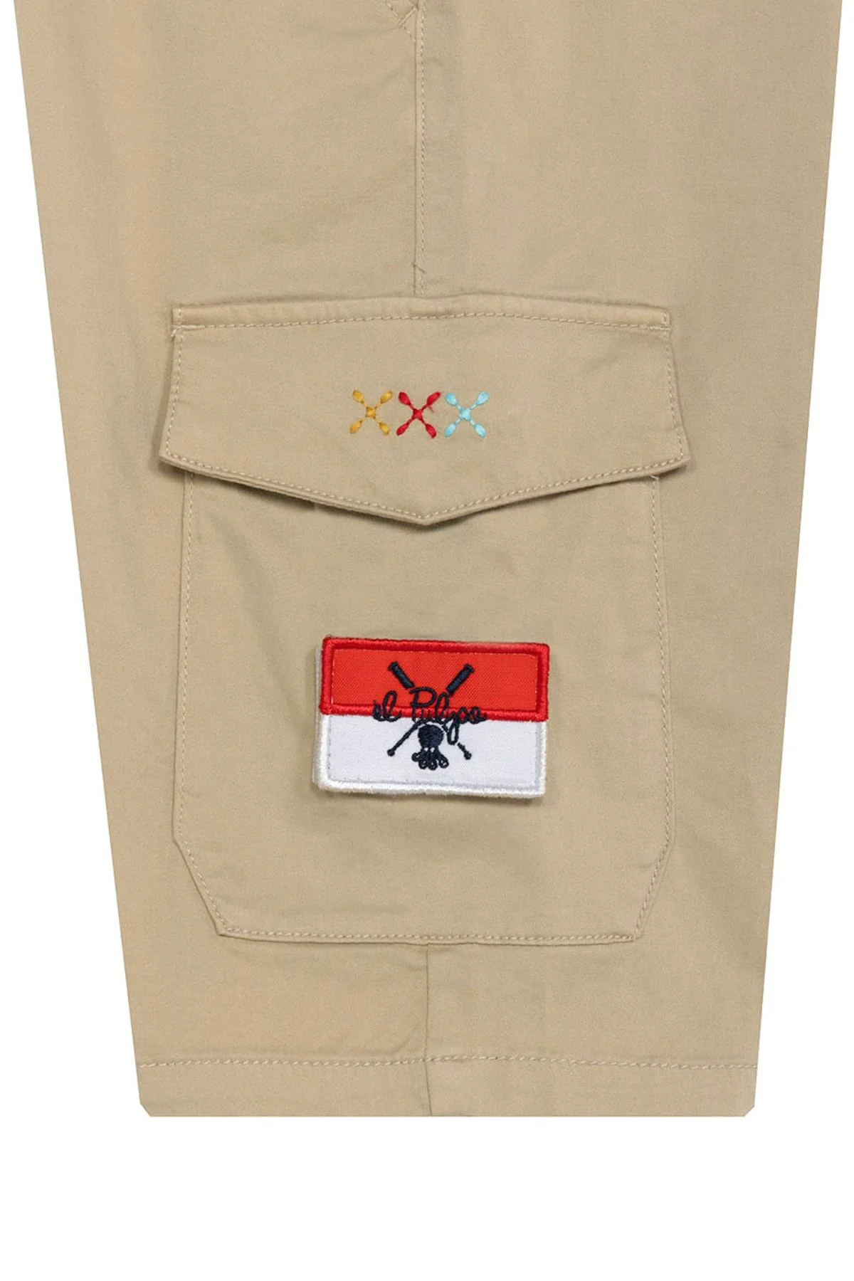 BERMUDA NIÑO PATCH CARGO BEIGE - Image 3