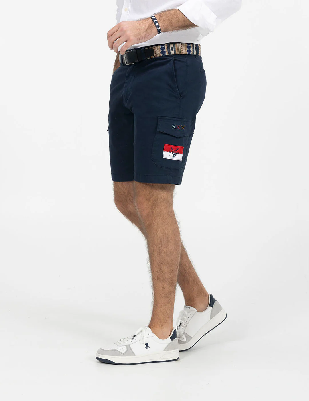 BERMUDA PATCH CARGO AZUL MARINO