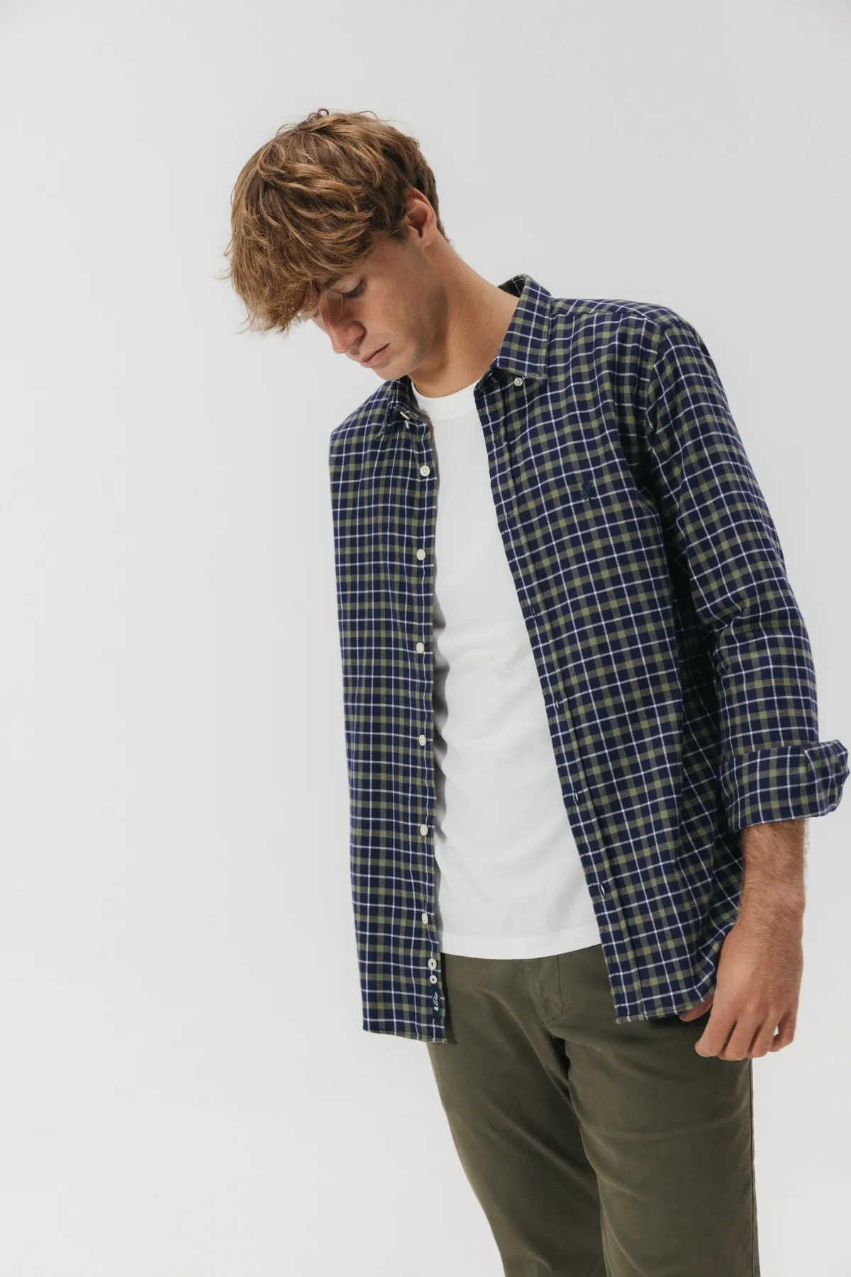 CAMISA CASUAL FRANELA CUADRO VERDE - Image 3