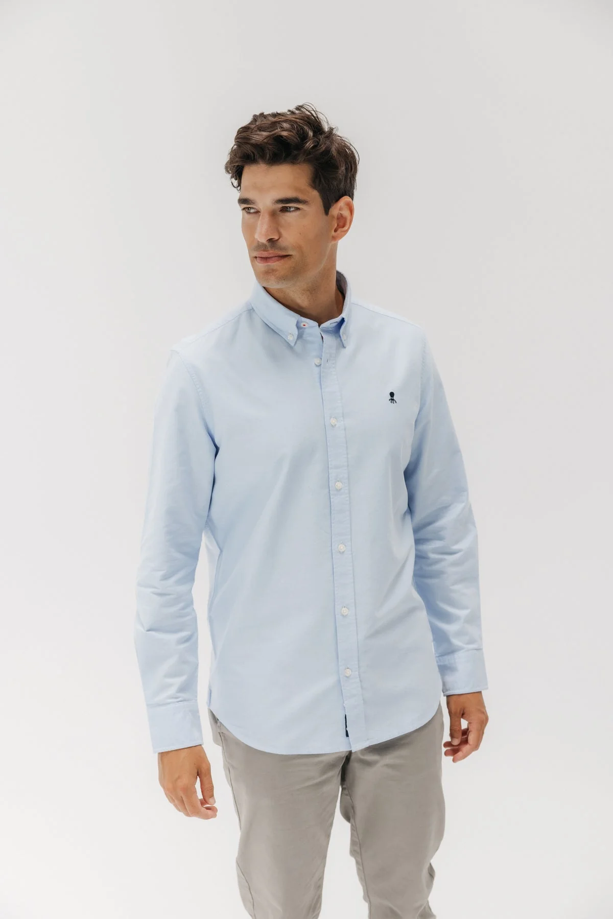 Camisa casual oxford continuidad azul - Image 3