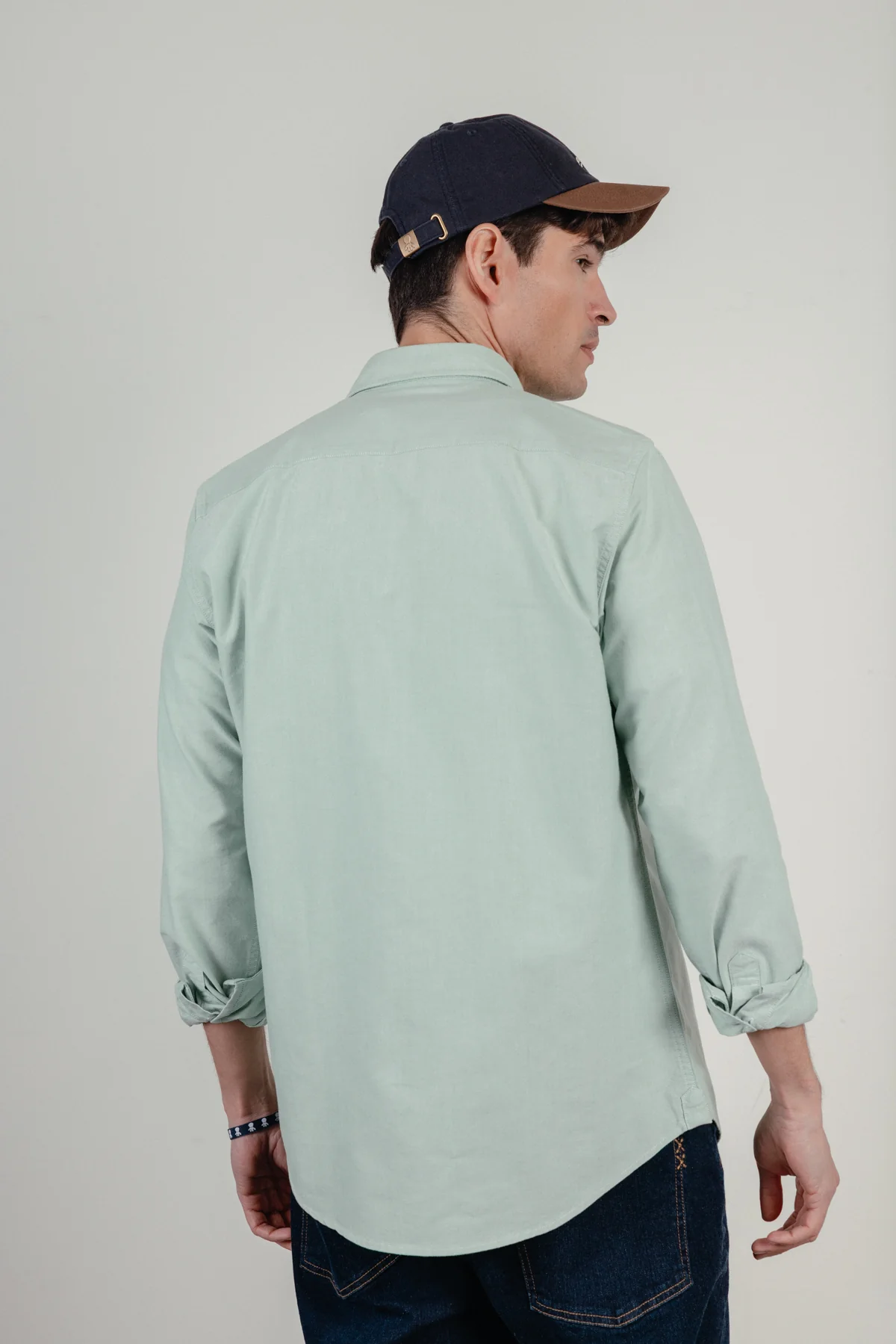 Camisa casual oxford verde campo - Image 5