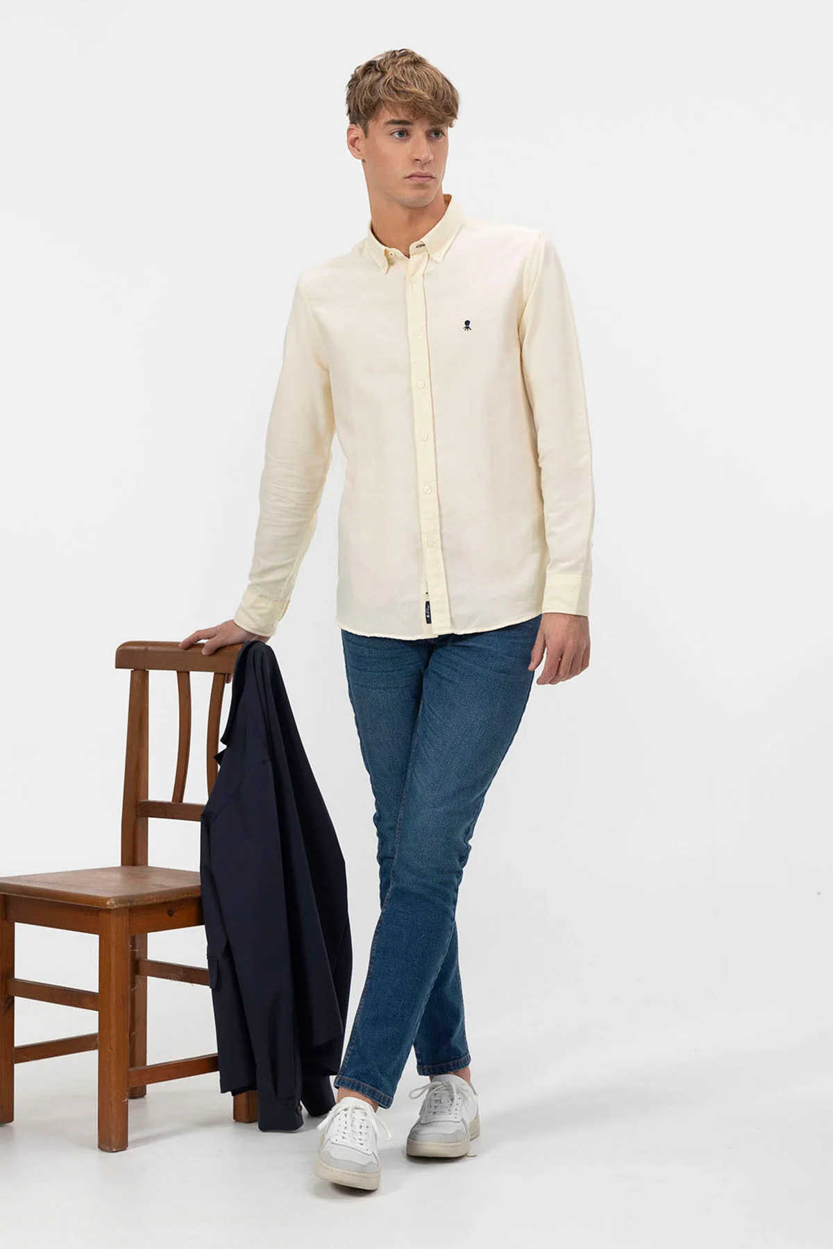 CAMISA CUELLO BOTÓN OXFORD AMARILLO MEDIO - Image 2