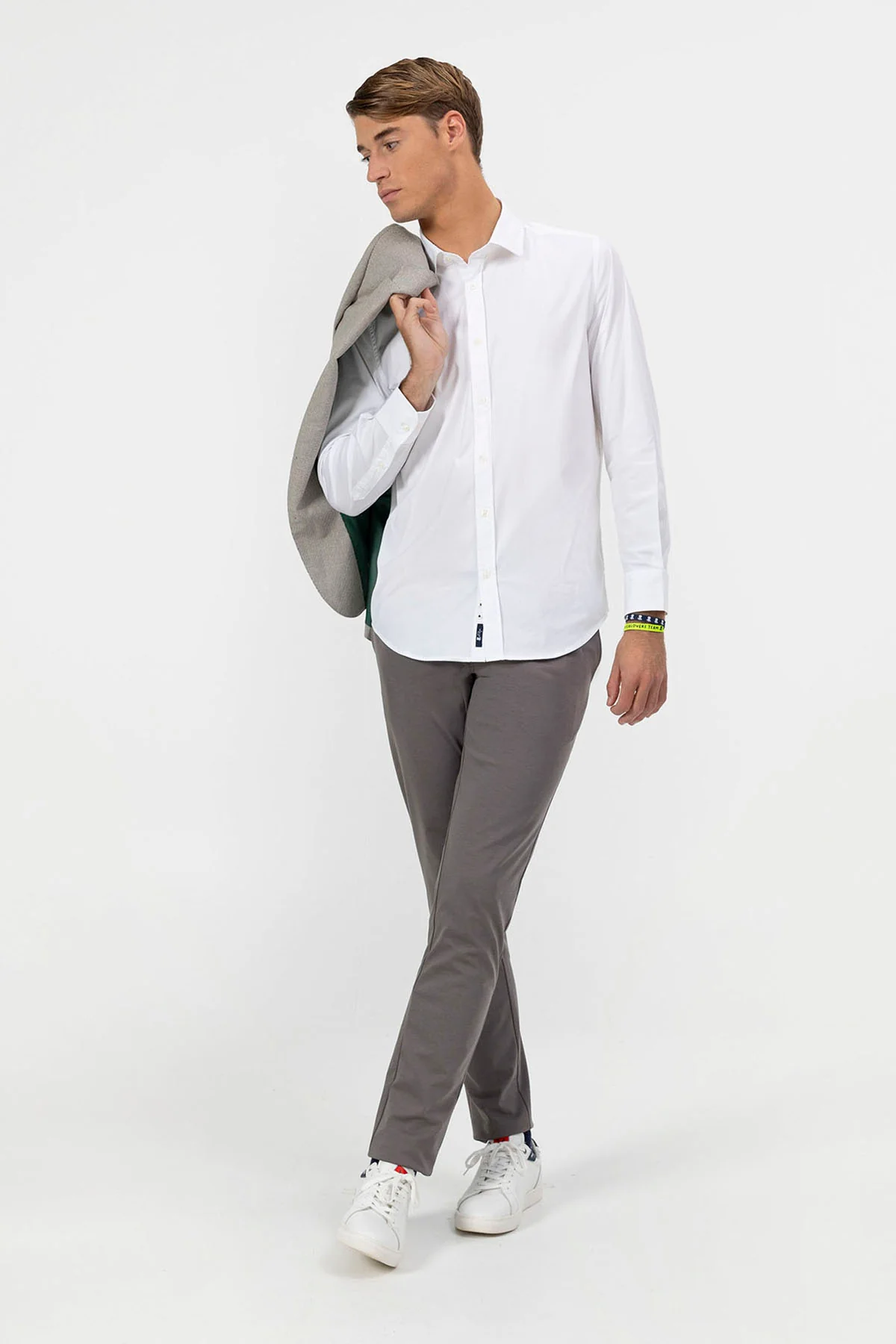 CAMISA CUELLO ITALIANO POPELIN ELÁSTICO BLANCO PURO - Image 7