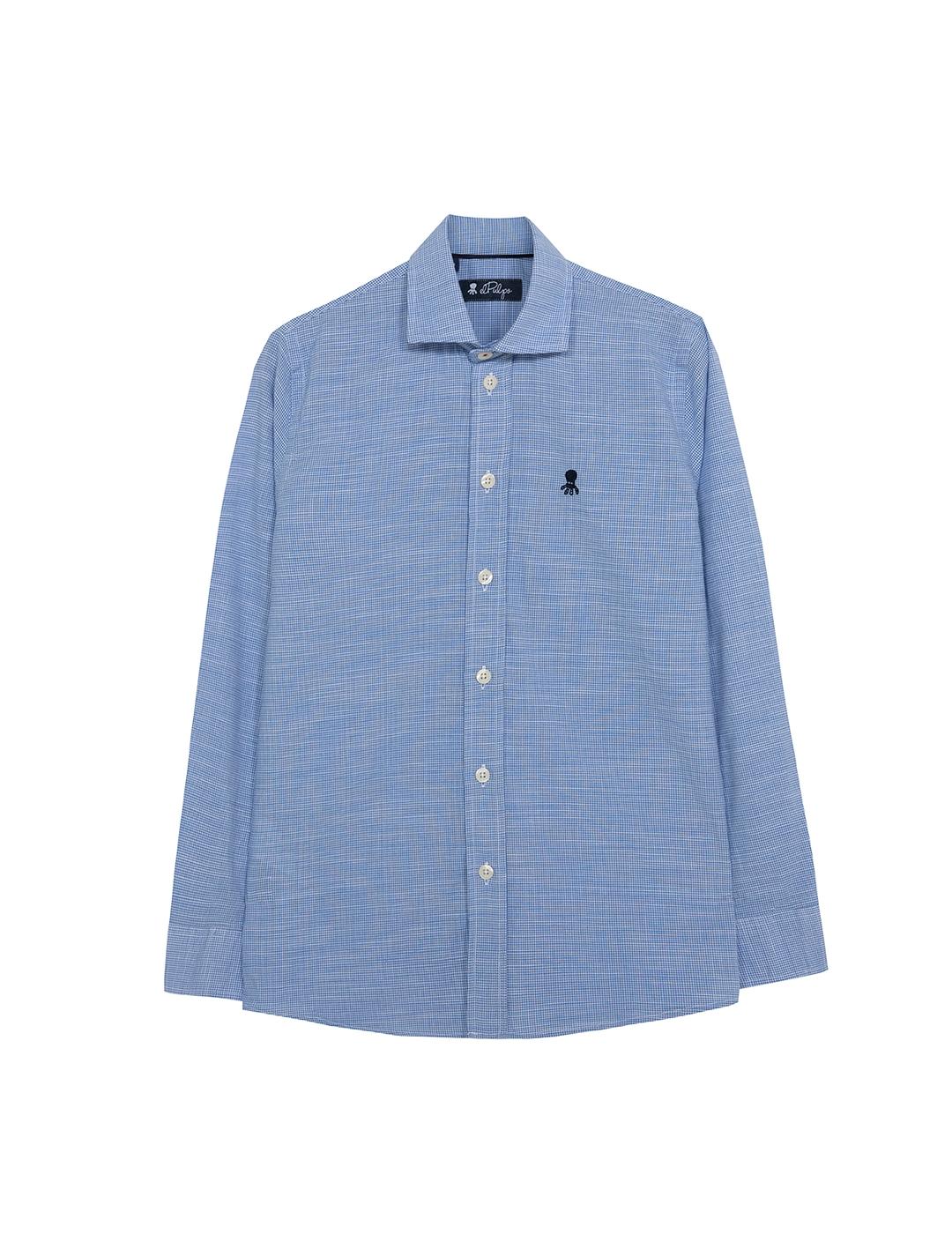 CAMISA NIÑO HOUNDSTOOTH BLUE AZUL CELESTE - Image 5