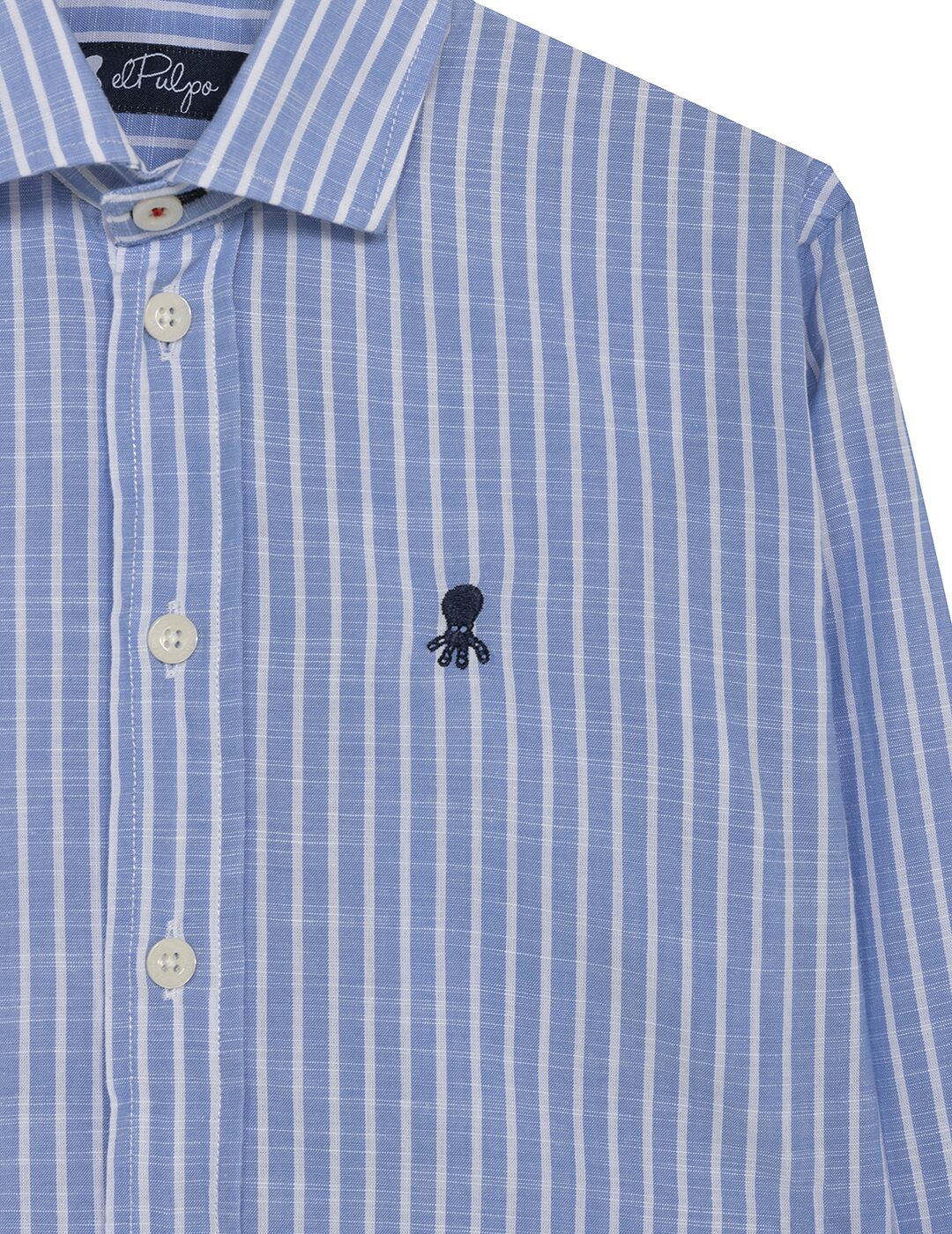 CAMISA NIÑO RELAX STRIPES LINEN AZUL CELESTE - Image 2