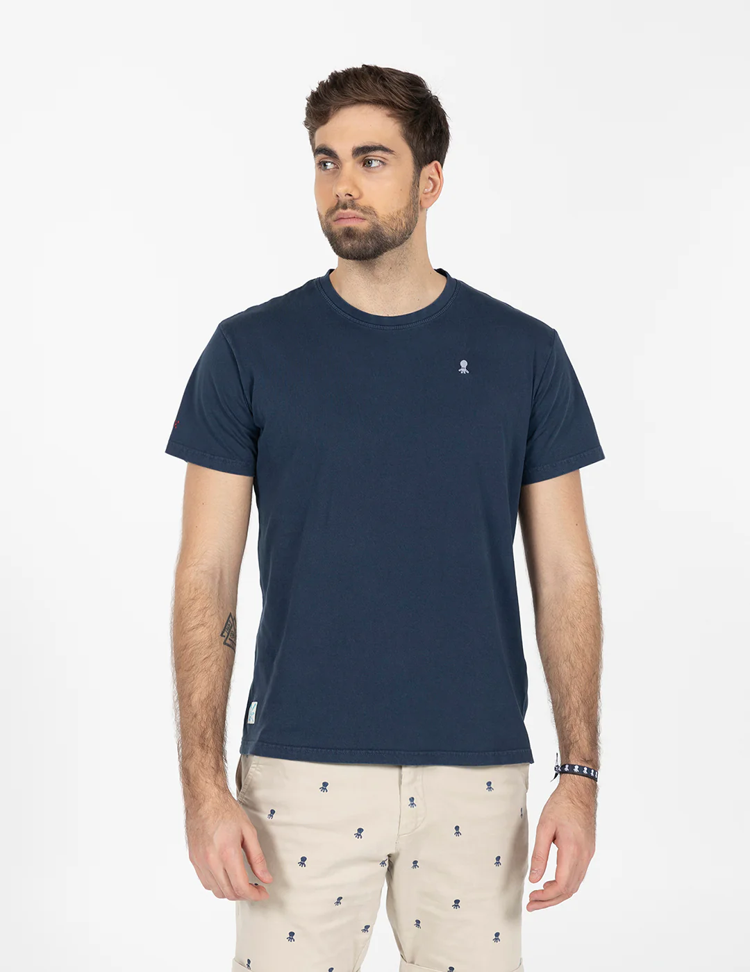CAMISETA BASIC LOGO AZUL MARINO