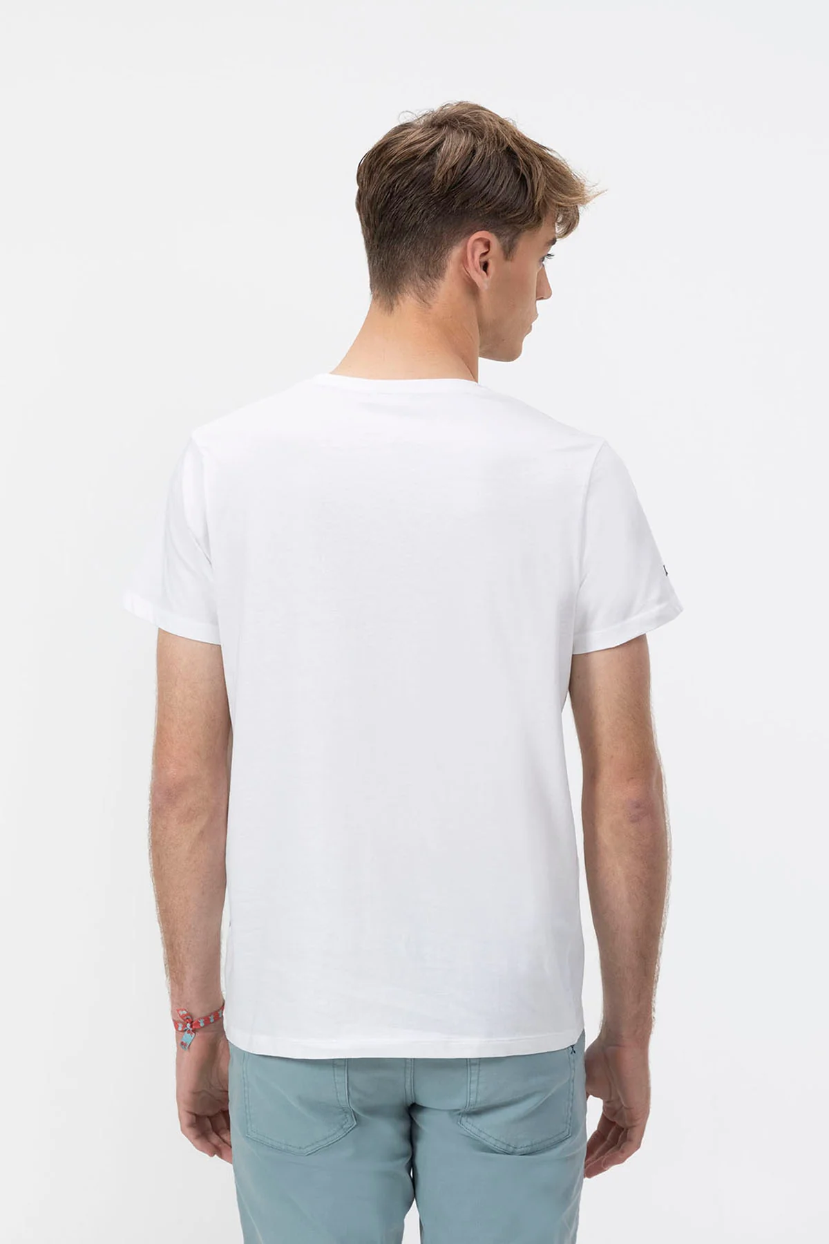 CAMISETA BÁSICA BORDADO A CONTRASTE BLANCO PURO - Image 7