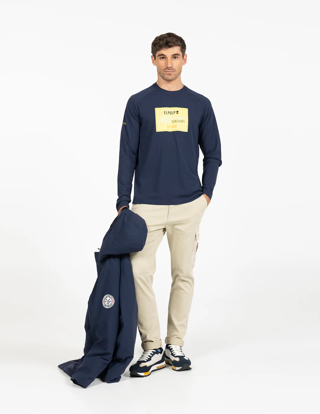 CAMISETA CONTRAST SQUARE AZUL MARINO - Image 5