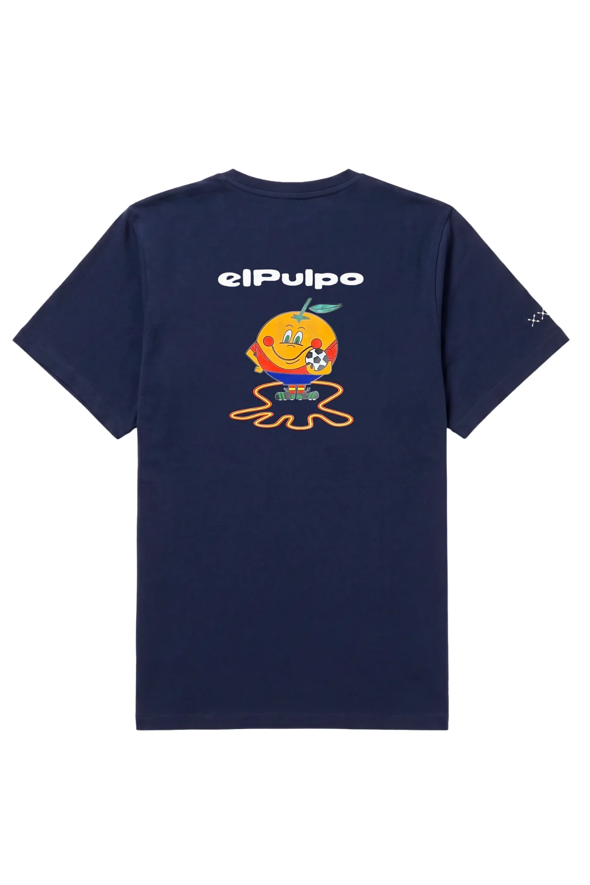 Camiseta elpulpo naranjito azul marino