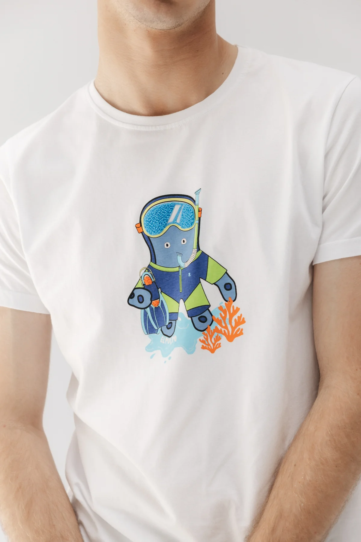 CAMISETA ESTAMPADO ELPULPO SNORKEL BLANCO PURO