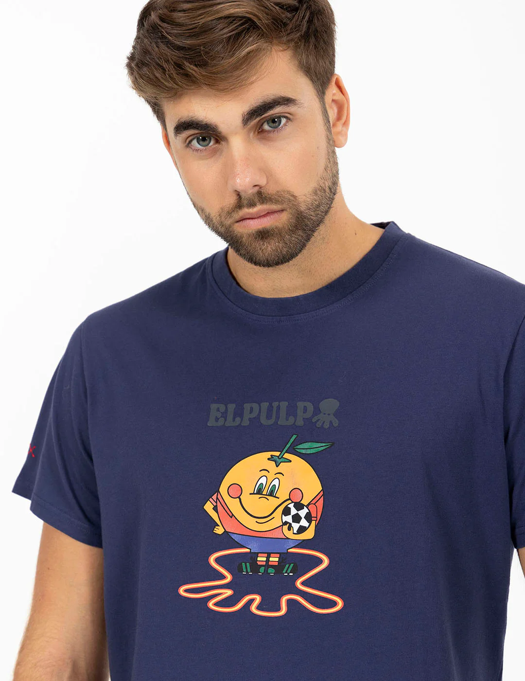 CAMISETA ESTAMPADO ELPULPO Y NARANJITO AZUL MARINO DELAVÉ - Image 2