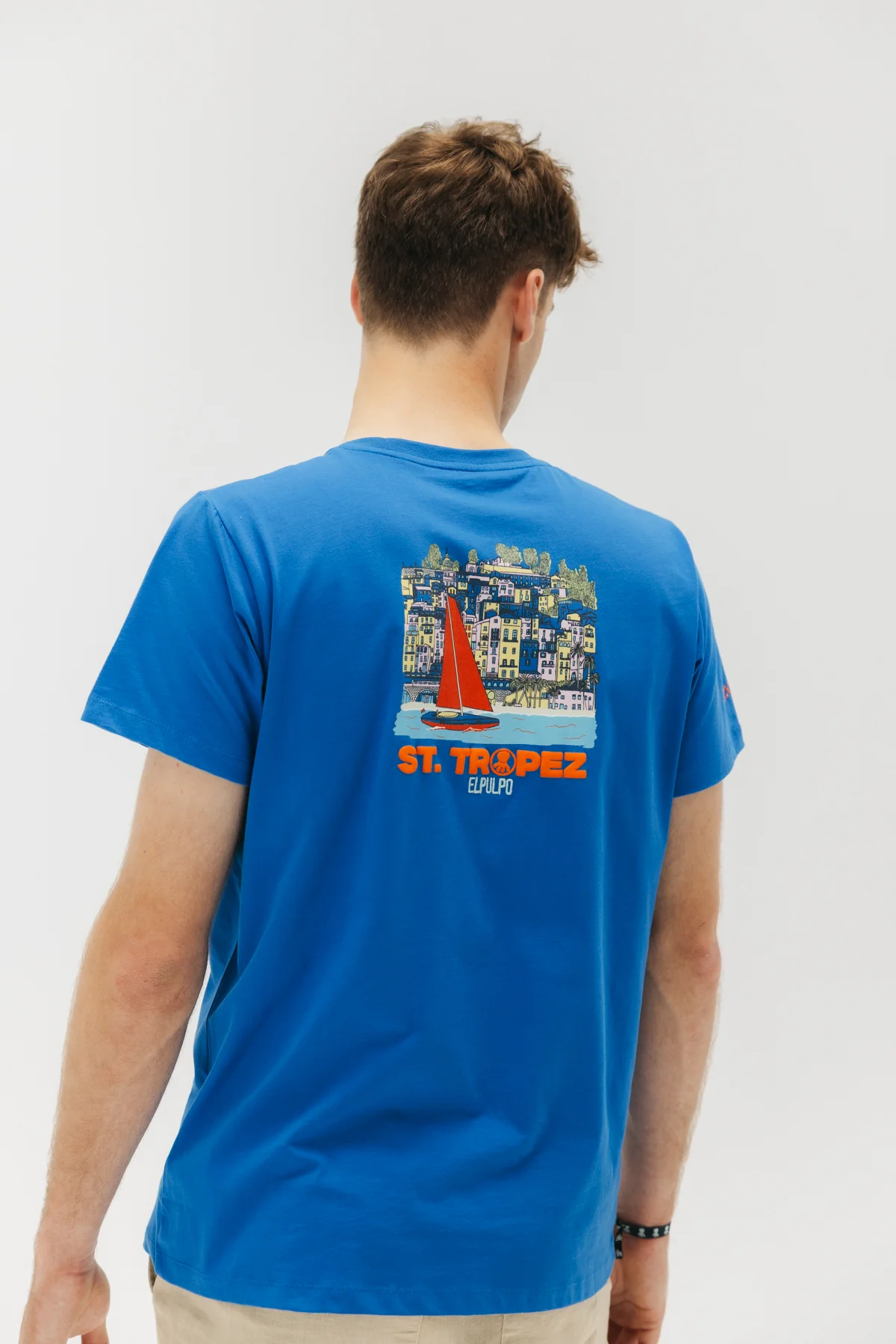 CAMISETA ESTAMPADO SAINT TROPEZ AZUL ELÉCTRICO