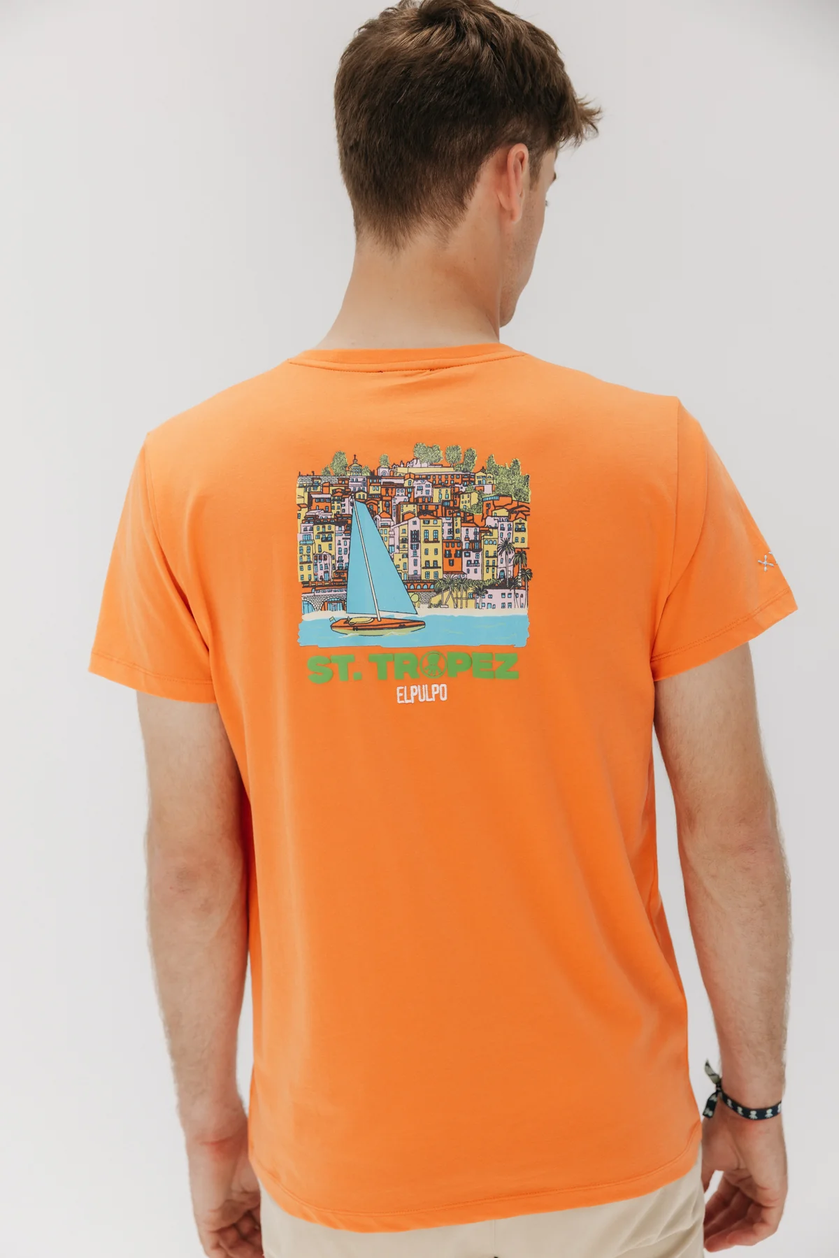CAMISETA ESTAMPADO SAINT TROPEZ NARANJA CLARO