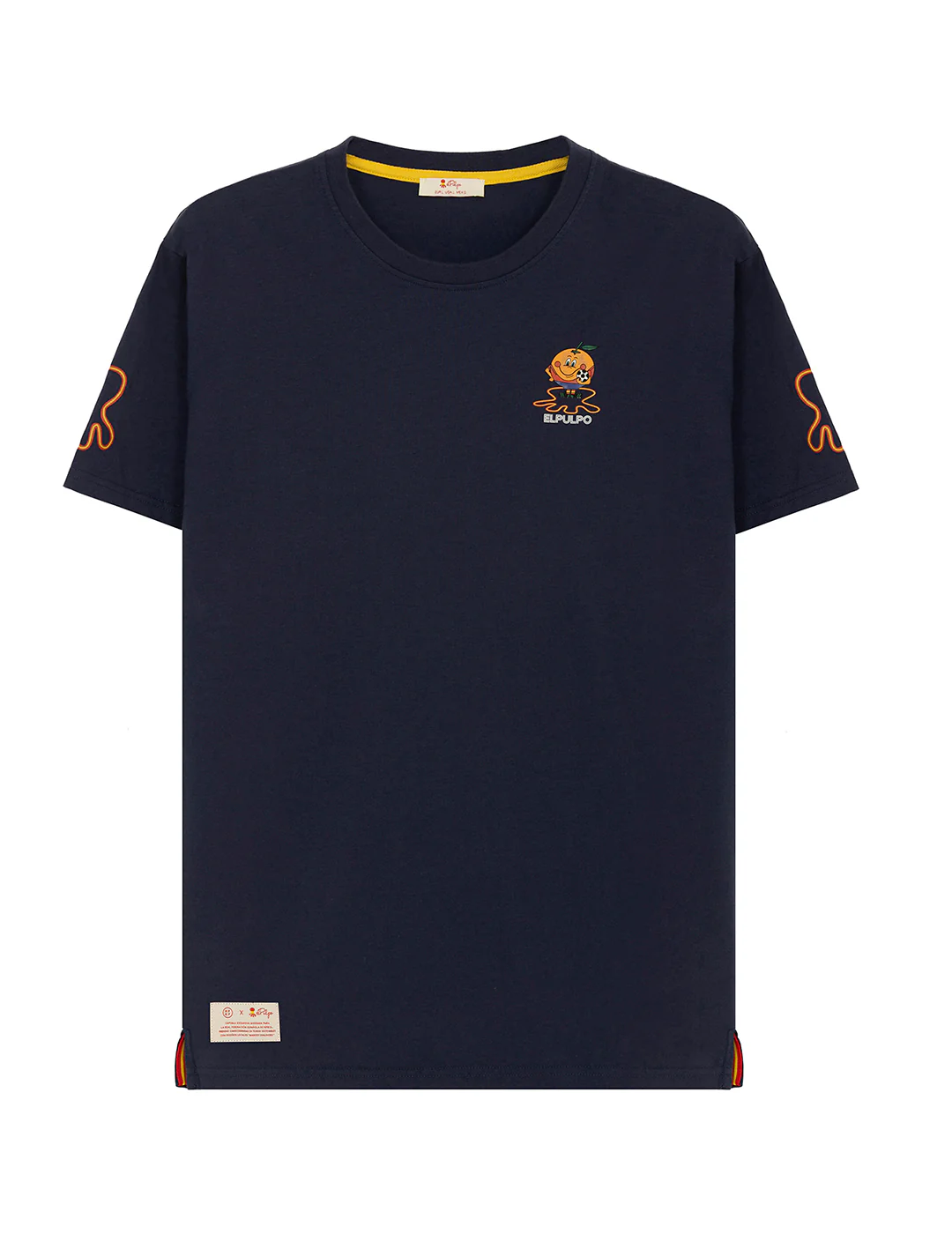 CAMISETA ESTAMPADO TRIPLE EMBLEMA NARANJITO AZUL MARINO DELAVÉ - Image 6