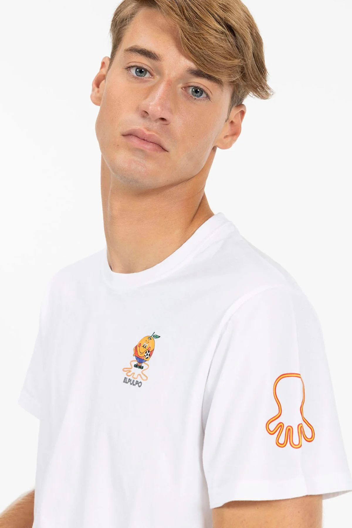 CAMISETA ESTAMPADO TRIPLE EMBLEMA NARANJITO BLANCO PURO - Image 2