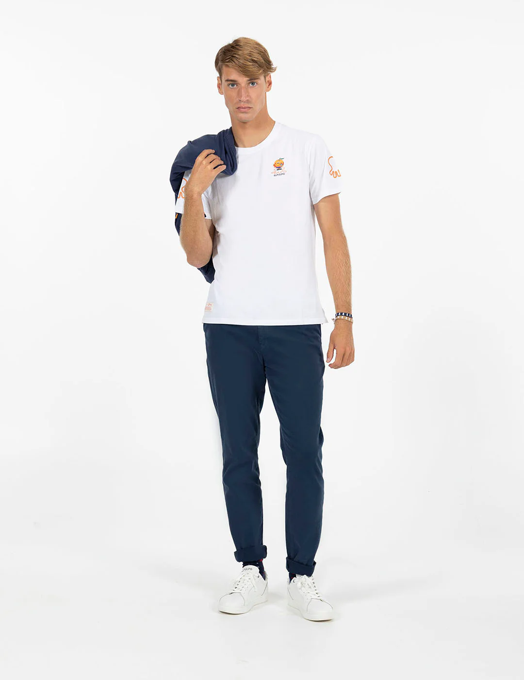 CAMISETA ESTAMPADO TRIPLE EMBLEMA NARANJITO BLANCO PURO - Image 4