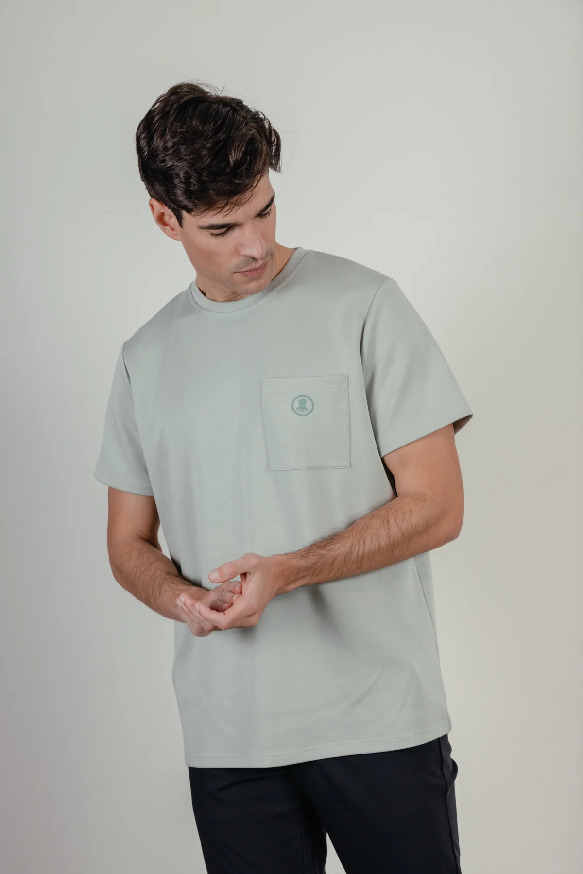 Camiseta neopreno parche engomado verde menta