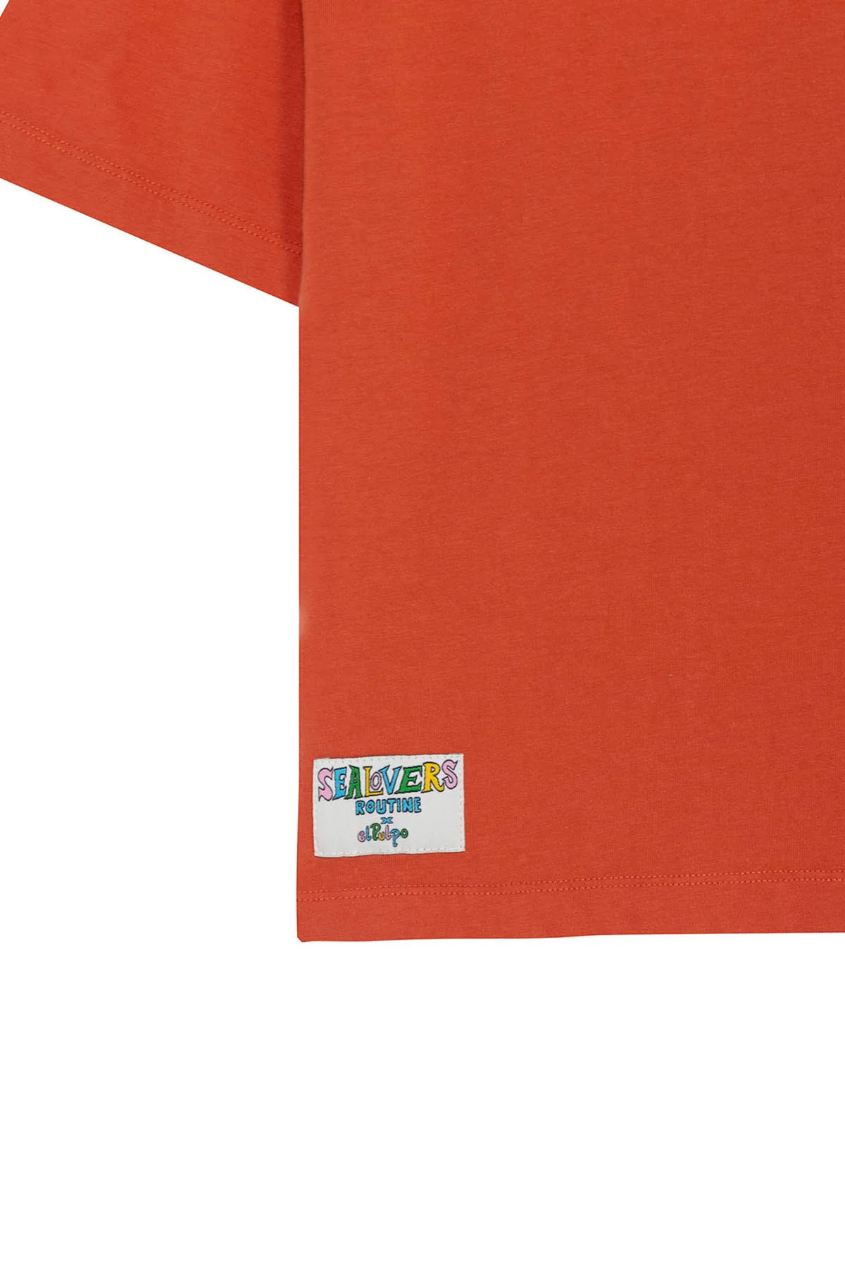 CAMISETA NIÑO BORDADO LOGO ELPULPO A TONO TERRACOTA - Image 3