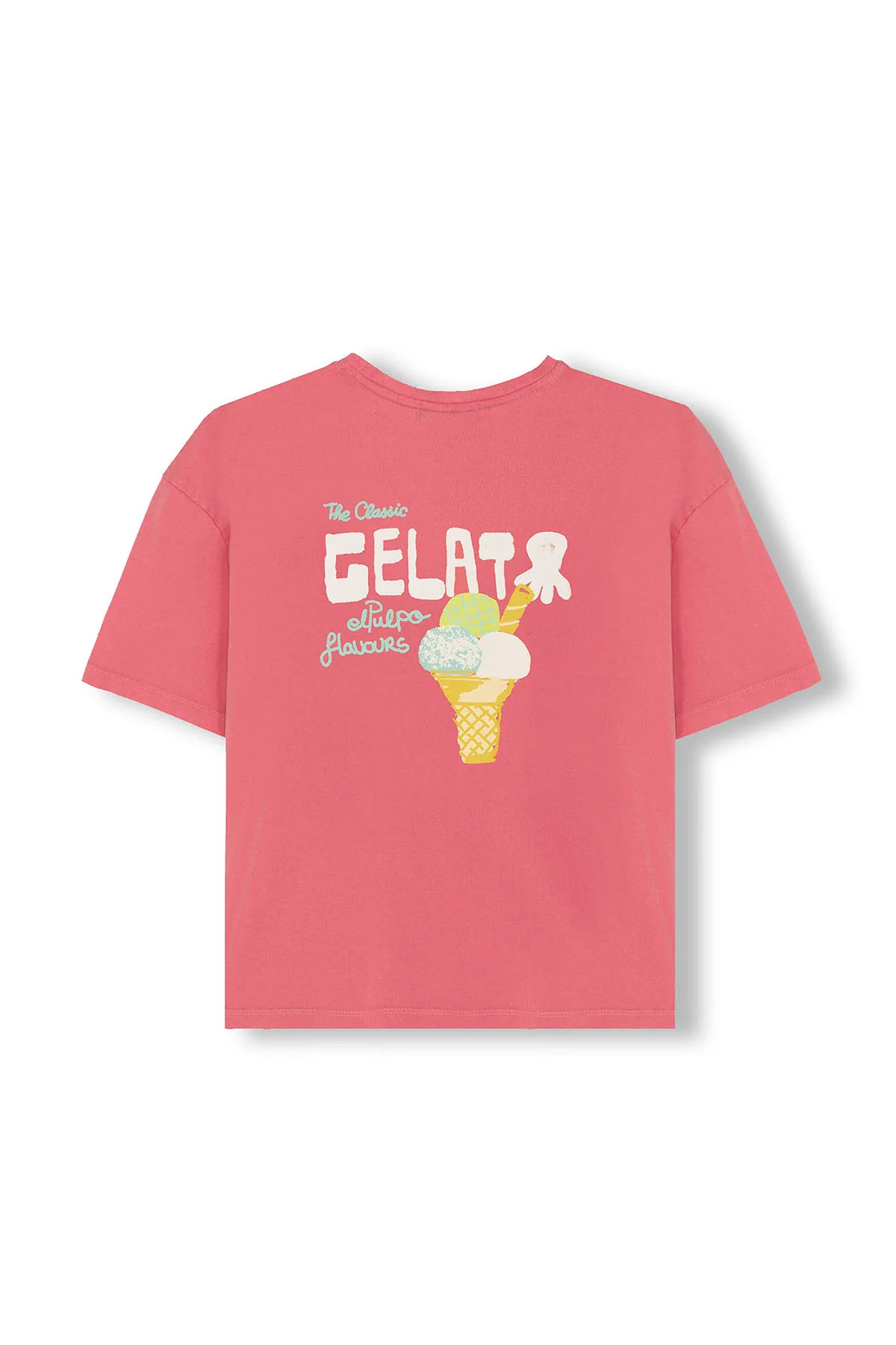 CAMISETA NIÑO OVERSIZE GELATO ROSA CHICLE