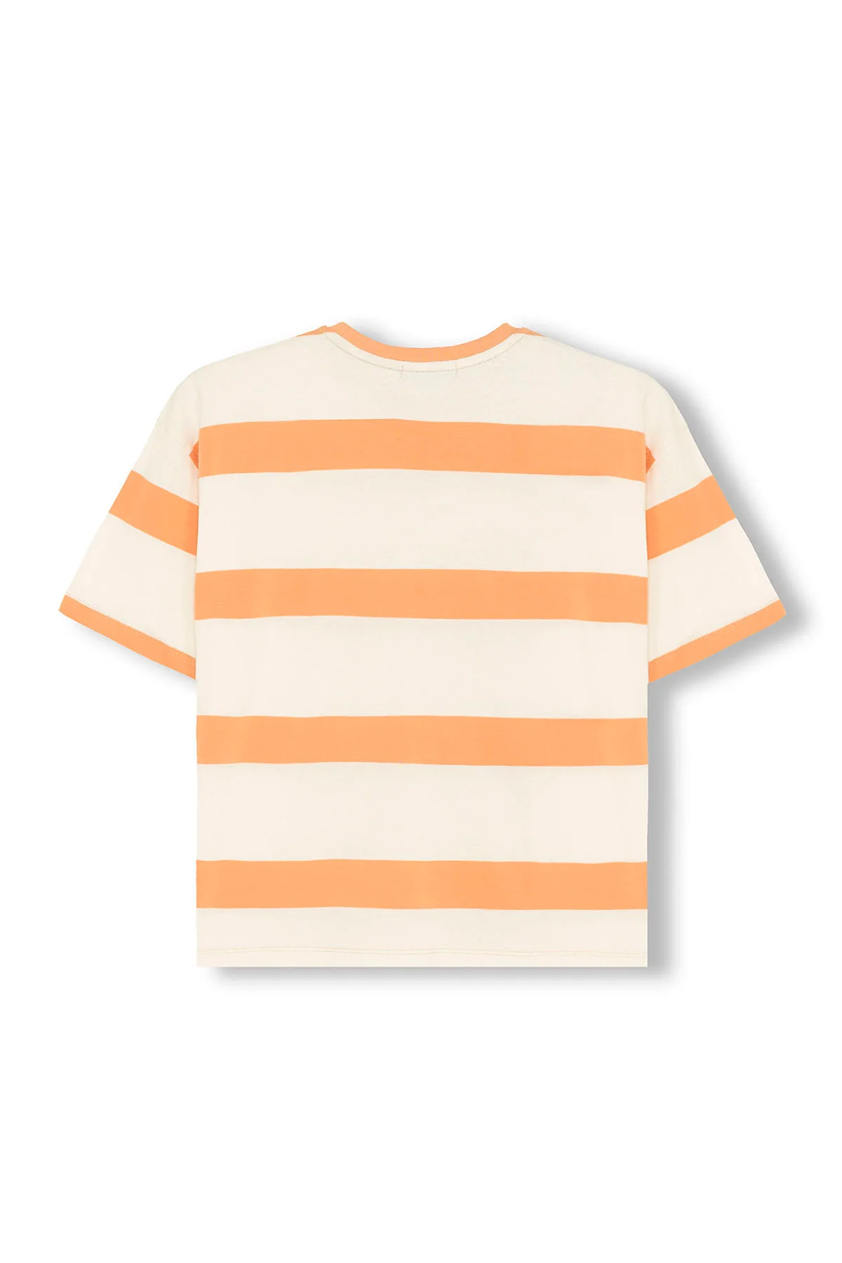 CAMISETA NIÑO OVERSIZE RAYA ANCHA MELOCOTÓN - Image 2