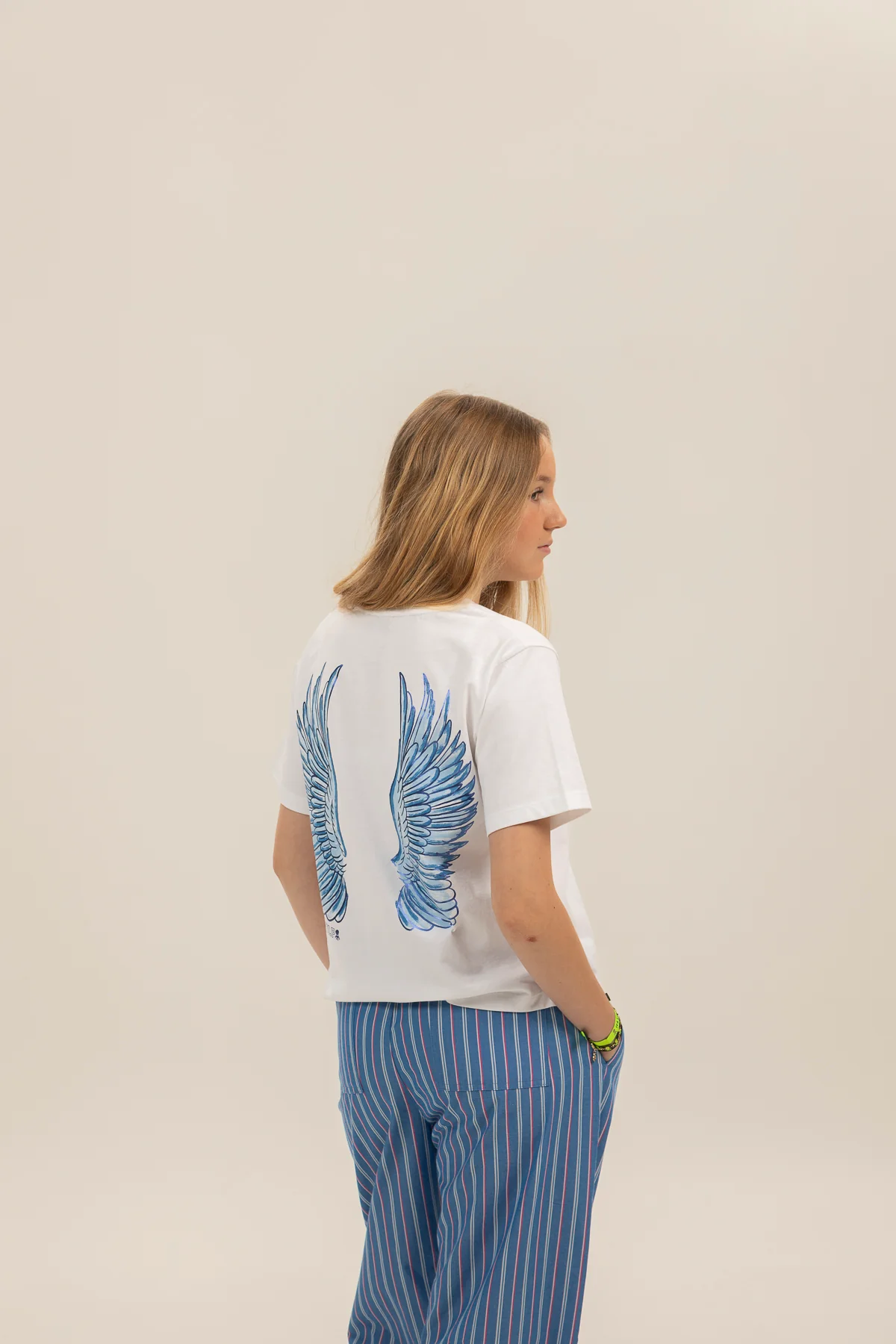 CAMISETA TEEN LAVADA ALAS AZUL MARINO - Image 3