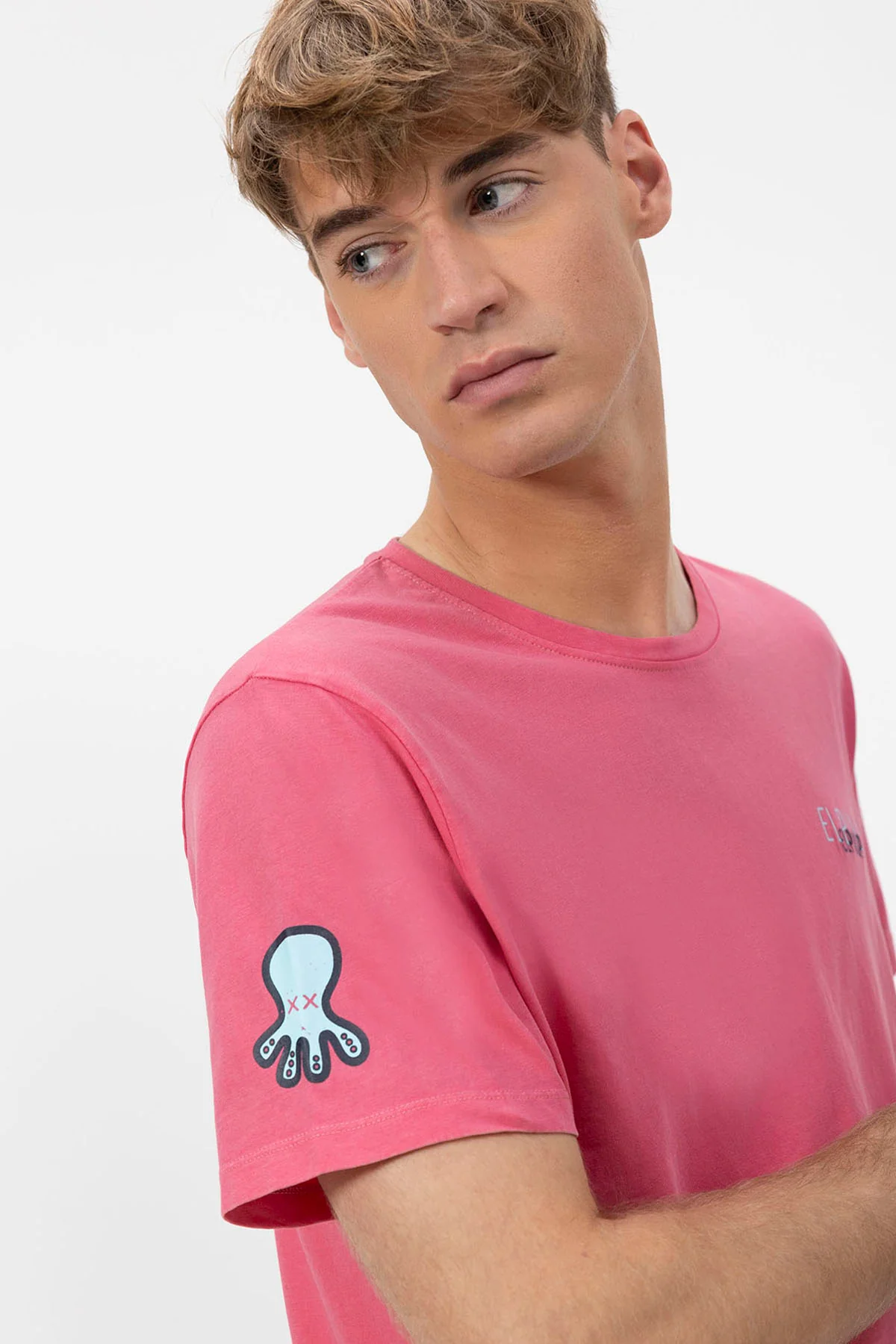 CAMISETA TRIPLE LOGO DIBUJADO ROSA CHICLE - Image 5