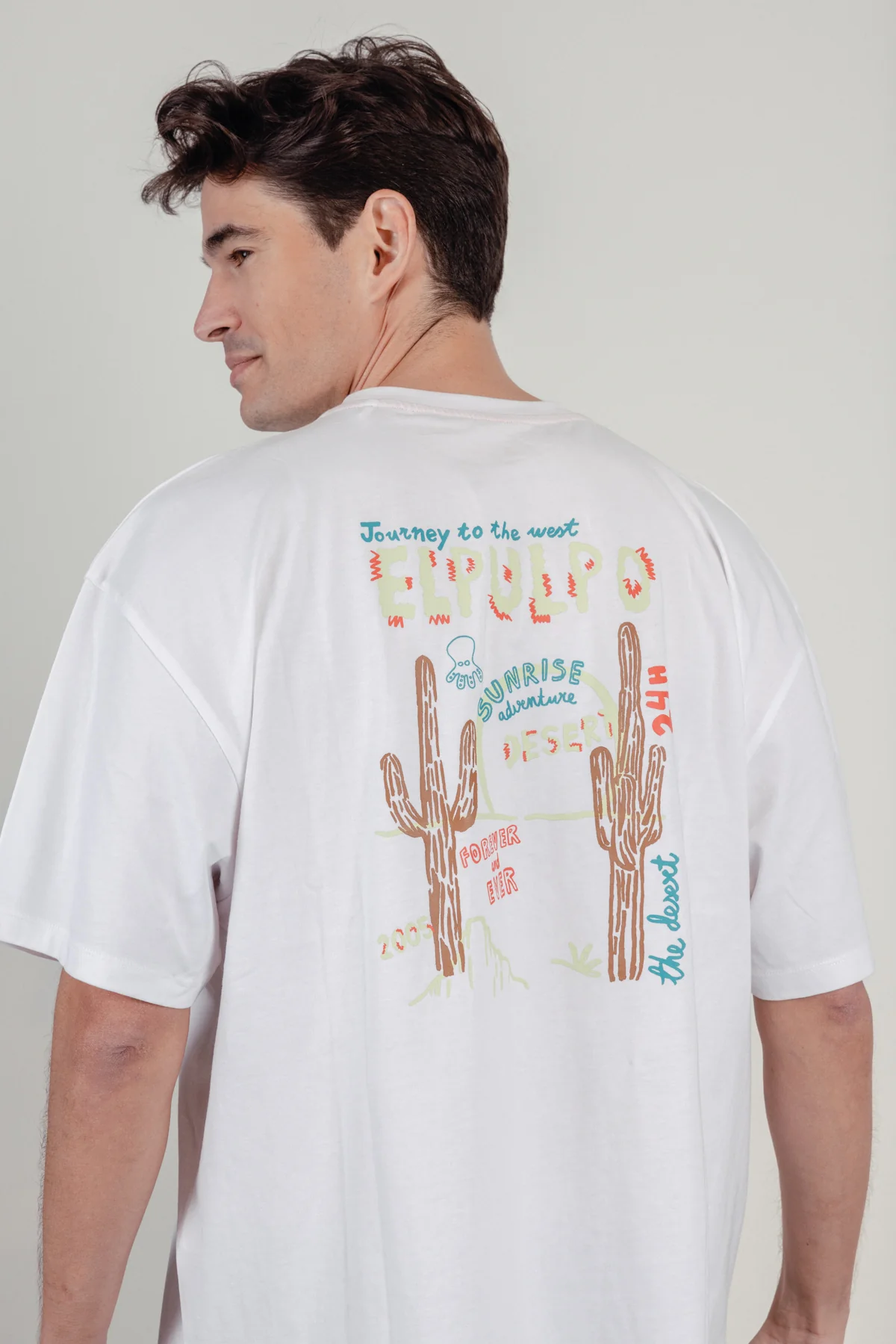 Camiseta unisex desert blanco puro - Image 4