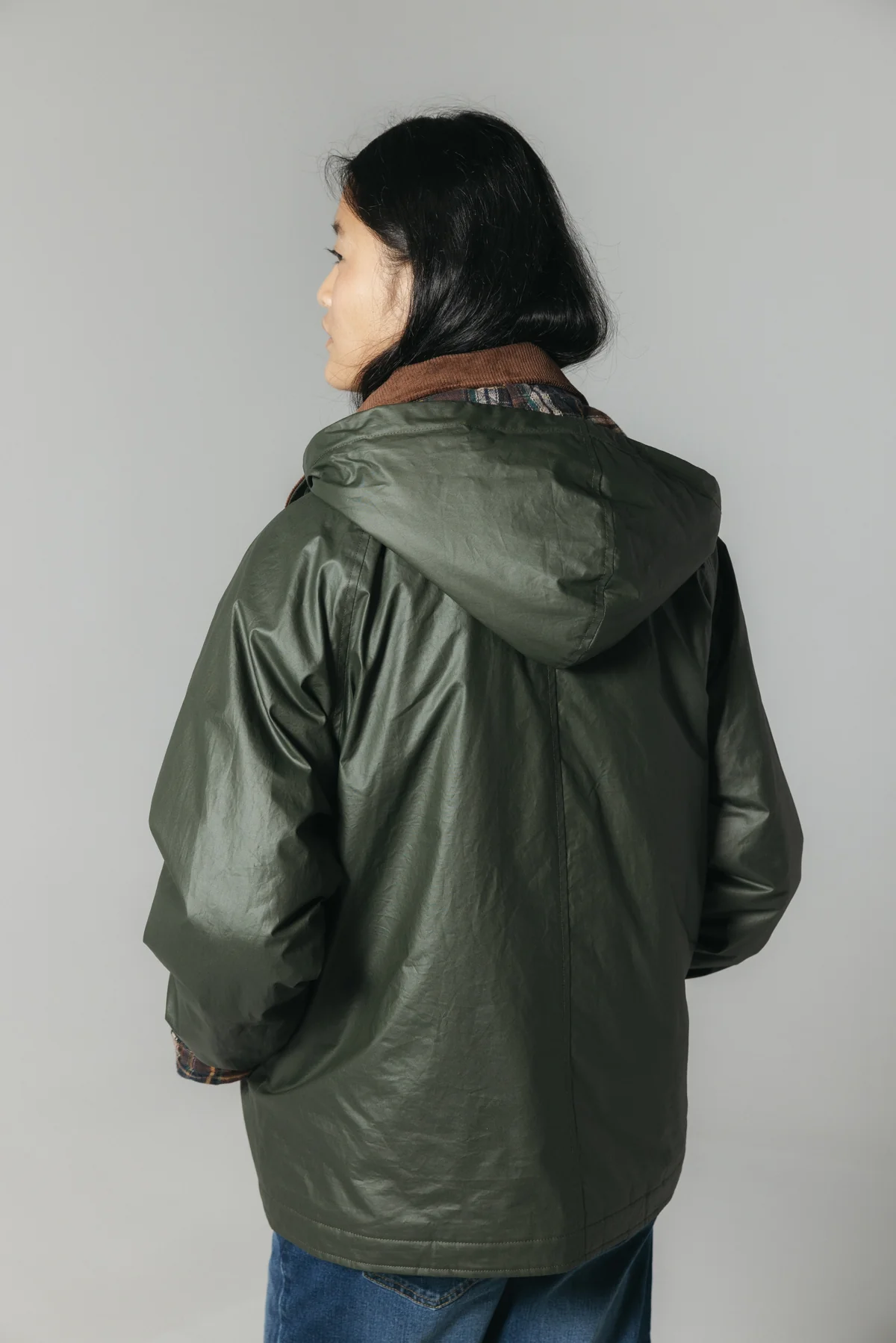 CHAQUETA TEEN ENCERADA NEW VERDE MILITAR - Image 6