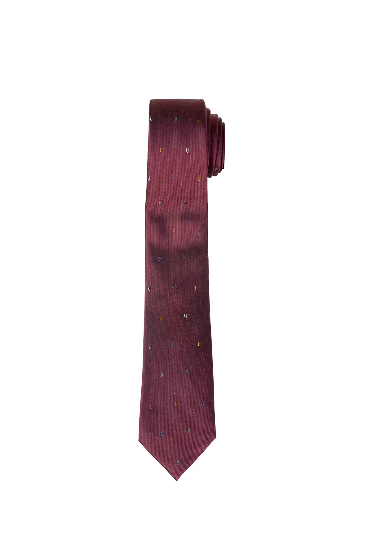 CORBATA LETRAS GRANATE