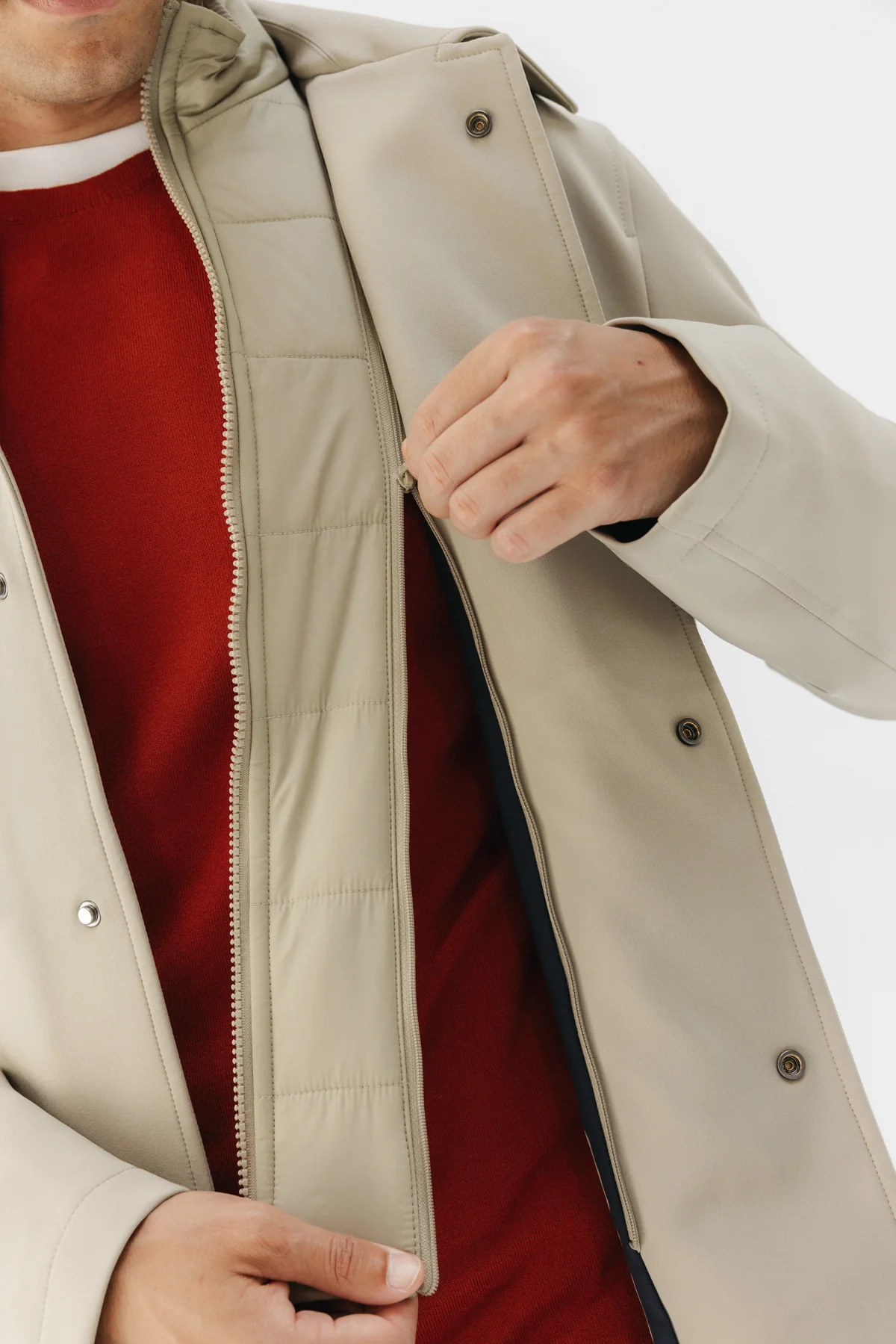 GABARDINA CORTA PERFECT BEIGE - Image 3