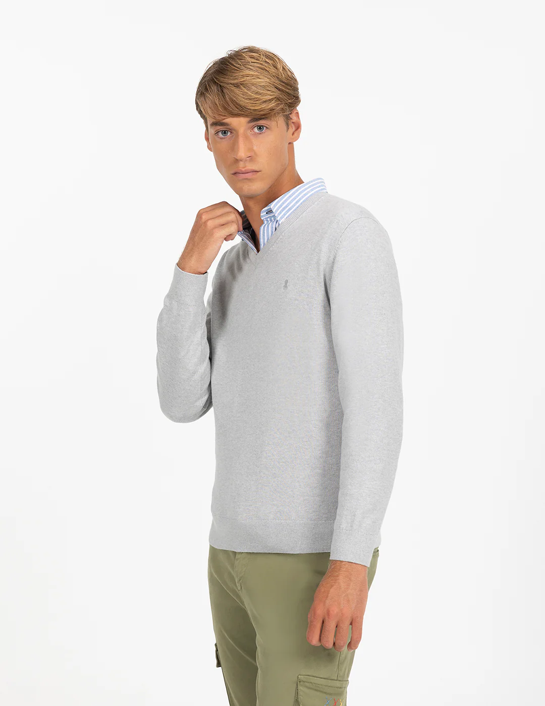 JERSEY CUELLO PICO MEZCLA LOGO GRIS VIGORÉ - Image 4
