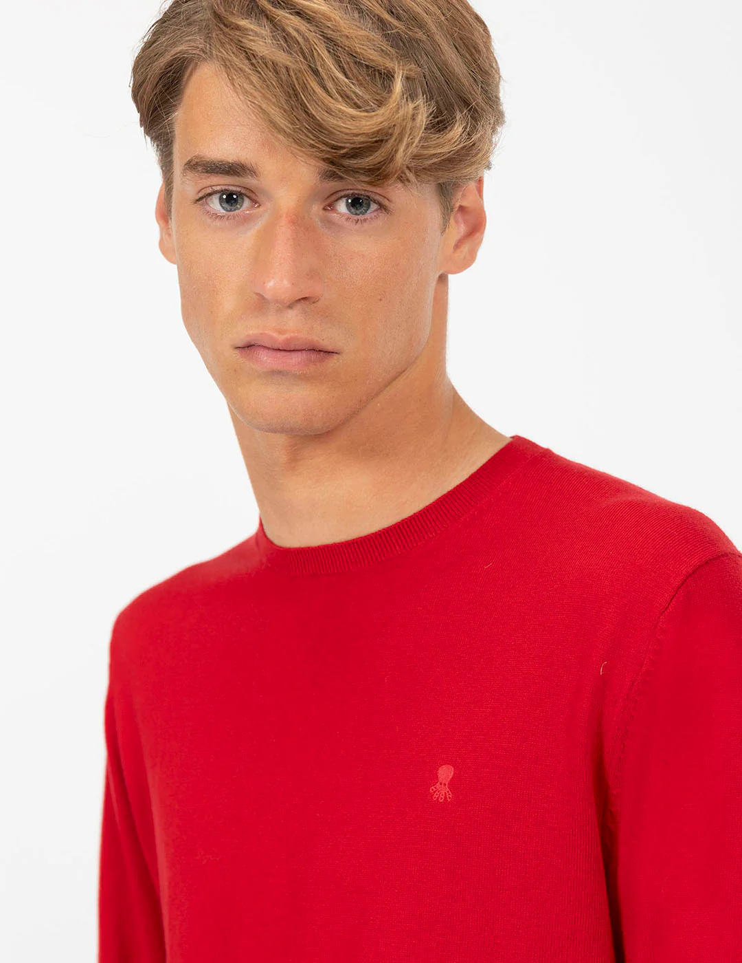 JERSEY CUELLO REDONDO MEZCLA LOGO GRANATE