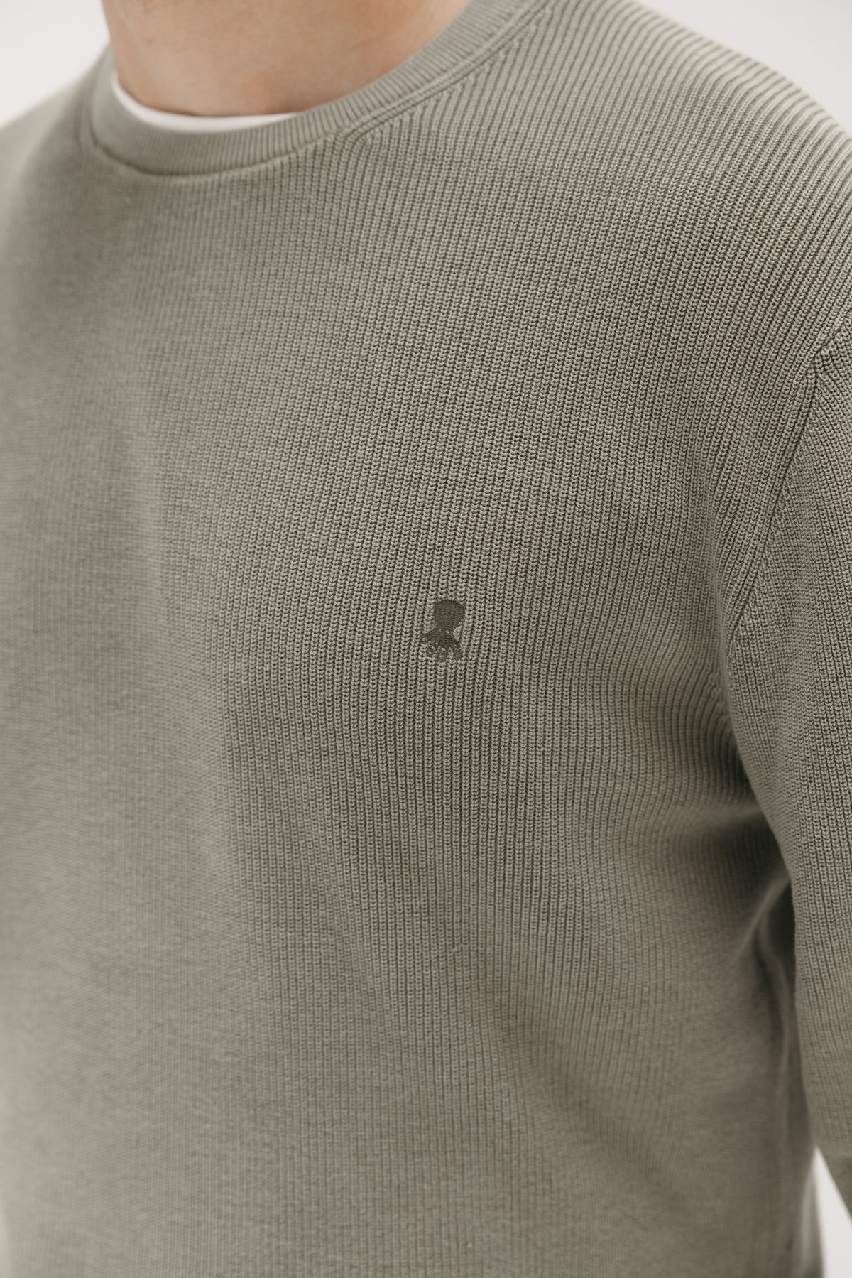 JERSEY LAVADO PUNTO PERLADO VERDE KHAKI - Image 5