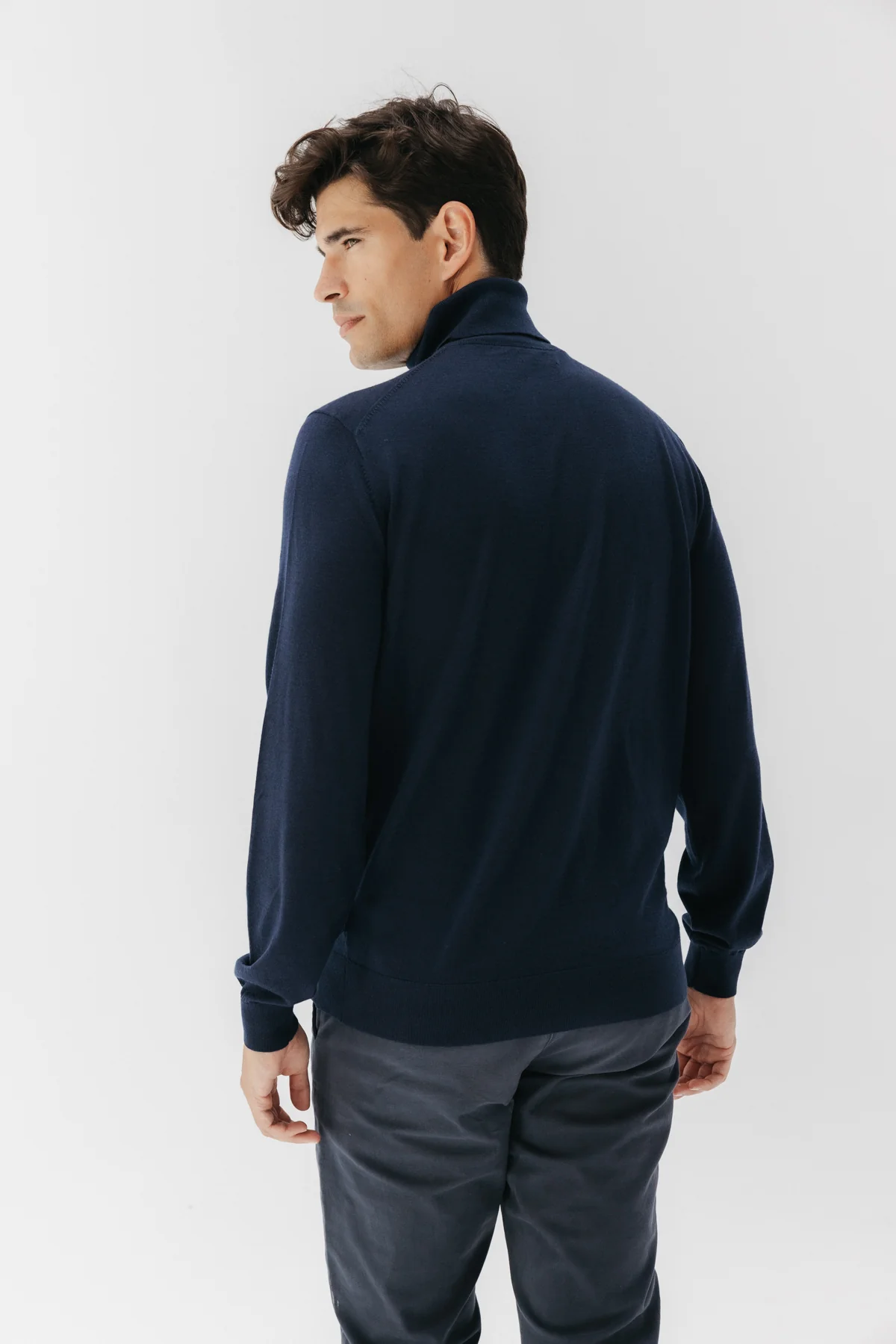 JERSEY MERINO CUELLO CISNE AZUL MARINO - Image 3