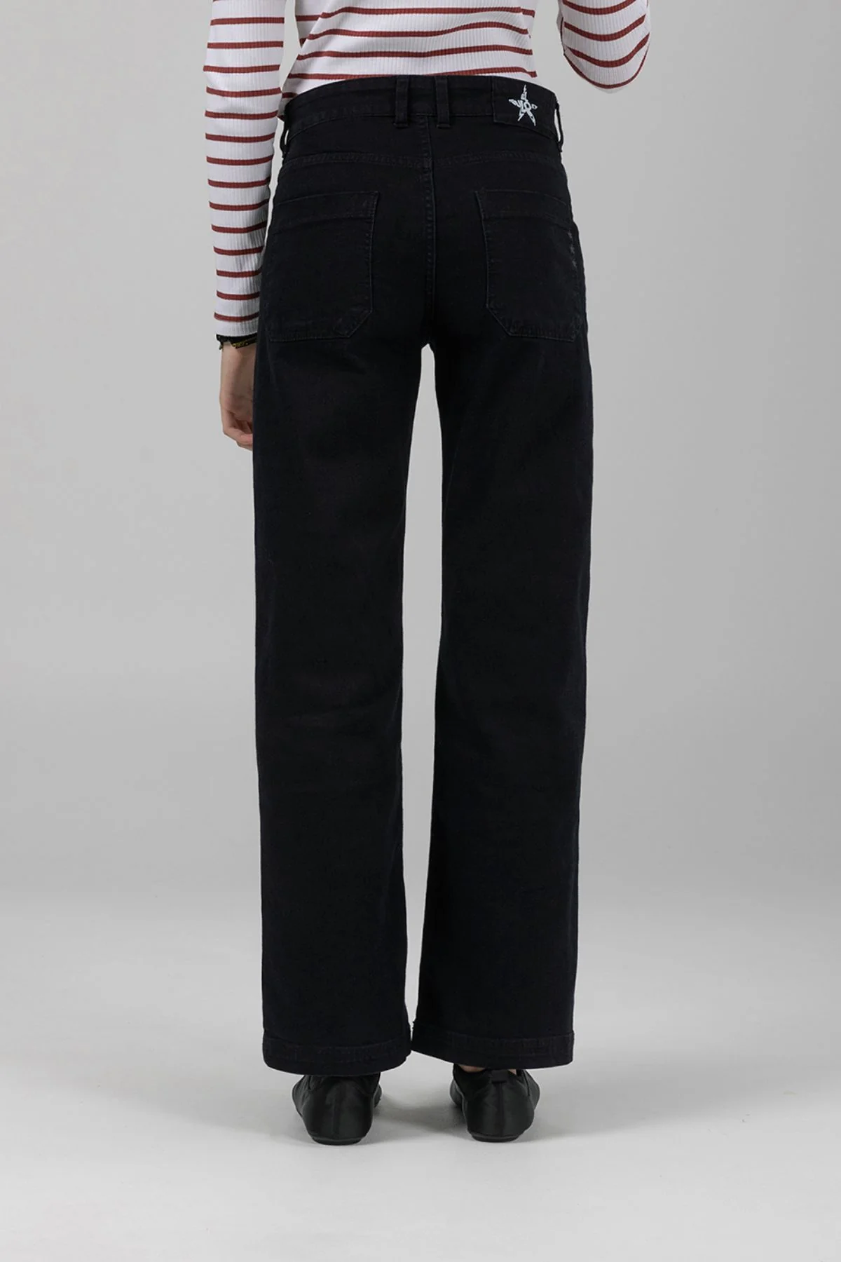 PANTALÓN TEEN DENIM CULOTTE NEGRO DELAVÉ - Image 3