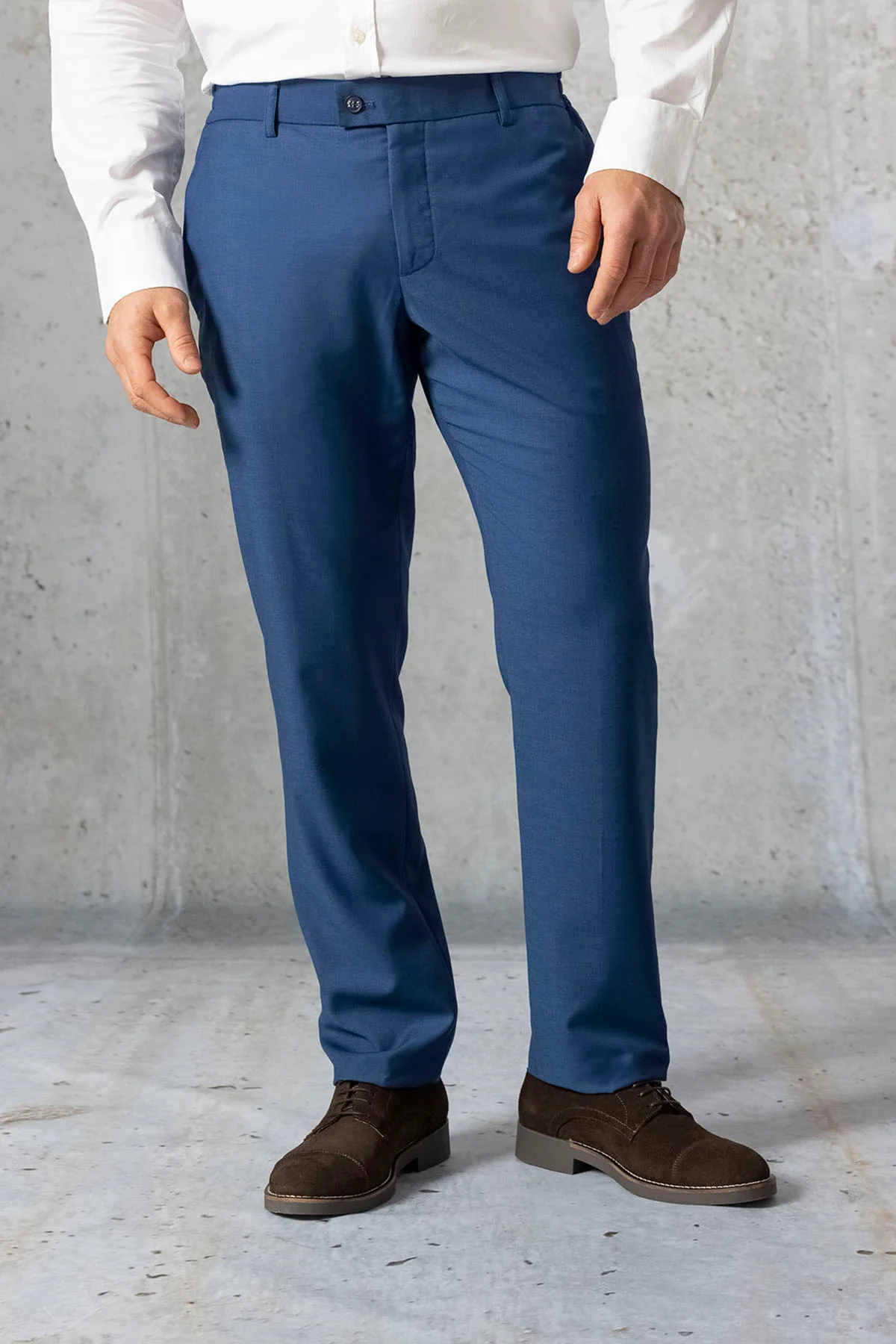PANTALÓN TRAJE MICRODIBUJO AZUL MARINO - Image 3