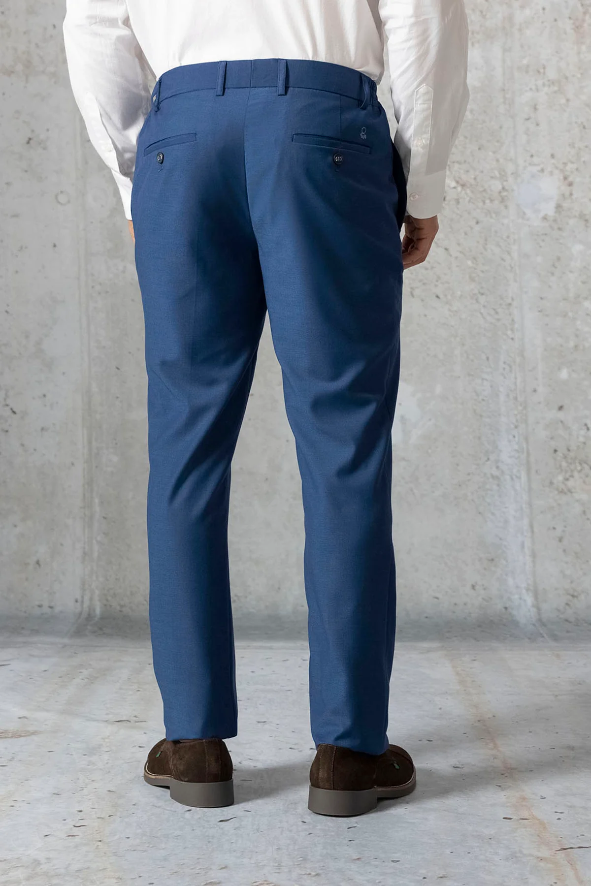 PANTALÓN TRAJE MICRODIBUJO AZUL MARINO - Image 4
