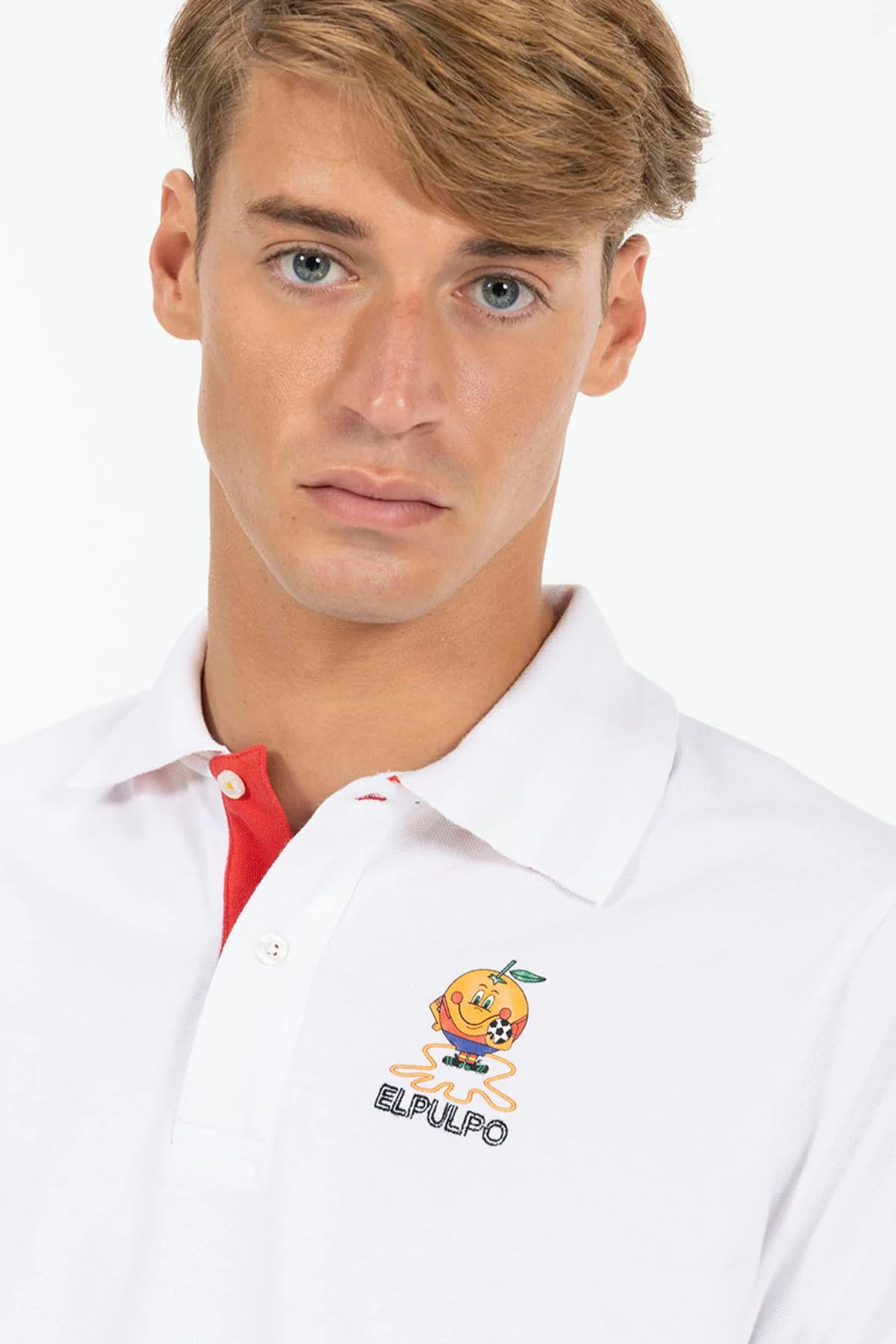 POLO ESTAMPADO ELPULPO Y NARANJITO CONTRASTES BLANCO PURO - Image 2