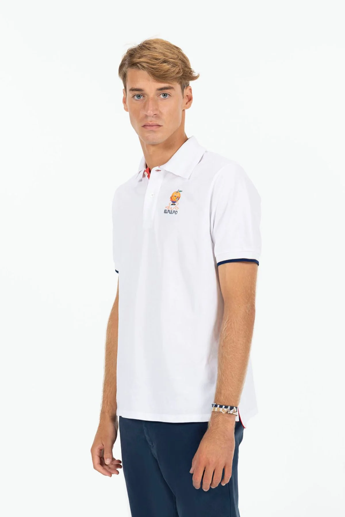 POLO ESTAMPADO ELPULPO Y NARANJITO CONTRASTES BLANCO PURO - Image 5