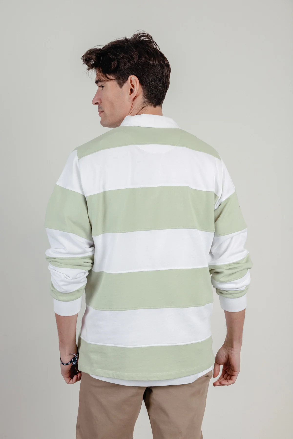 Polo manga larga rugby bandera verde menta - Image 4