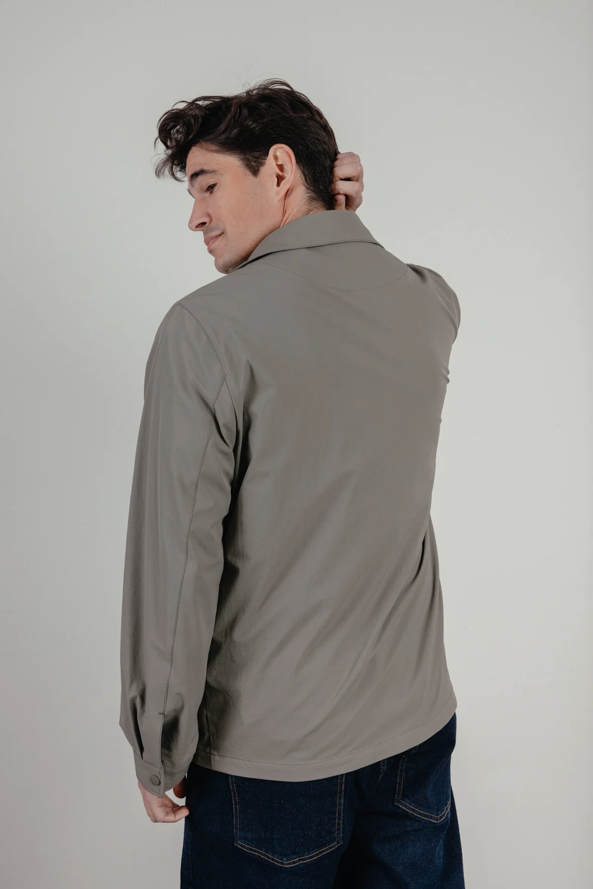 Sobrecamisa cargo técnica ripstop verde delavé - Image 5