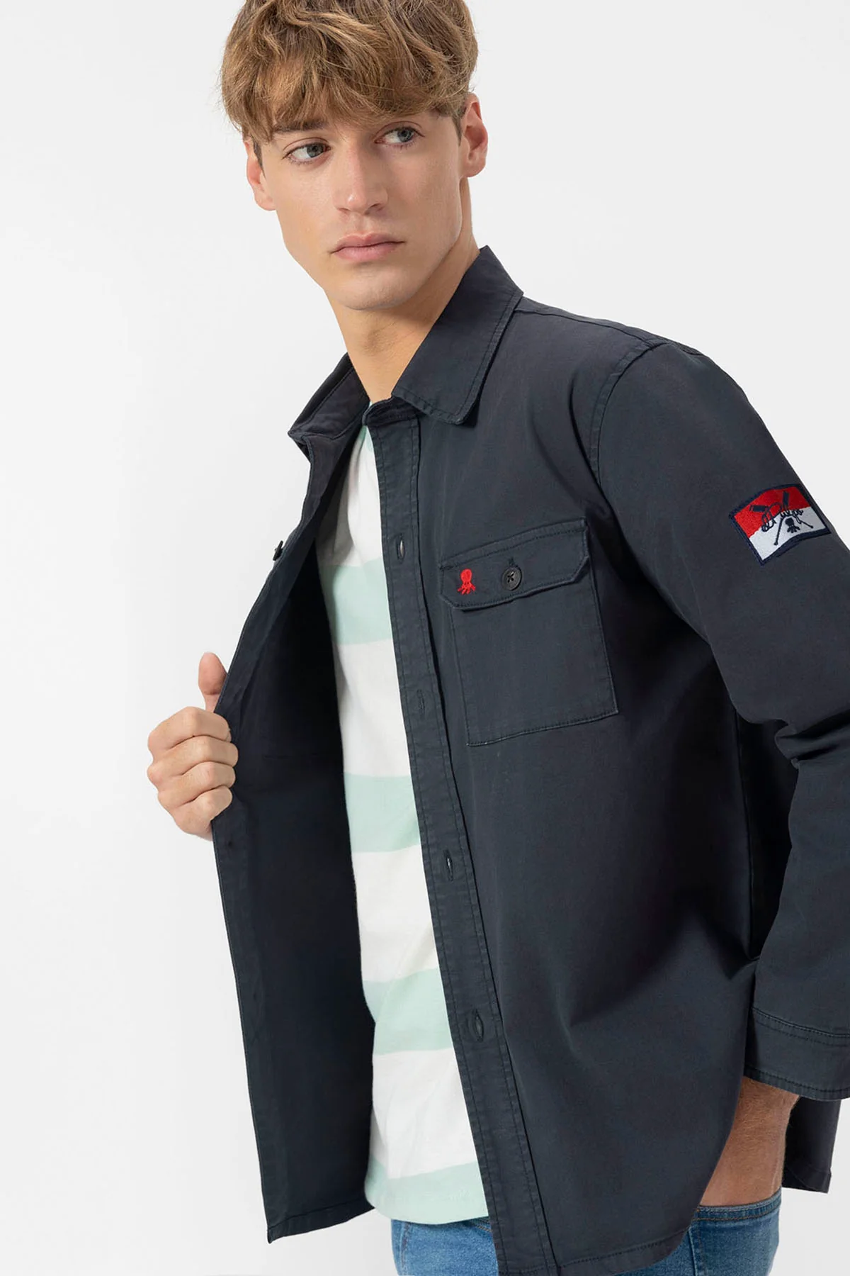 SOBRECAMISA DOS BOLSILLOS HERITAGE AZUL MARINO - Image 4