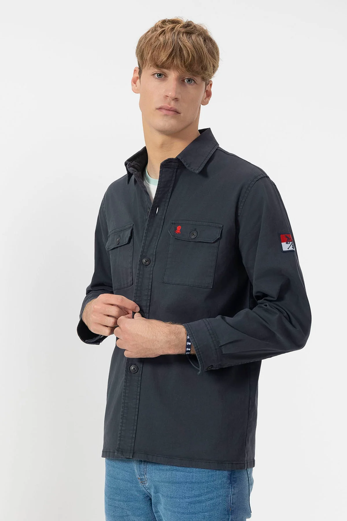 SOBRECAMISA DOS BOLSILLOS HERITAGE AZUL MARINO - Image 6