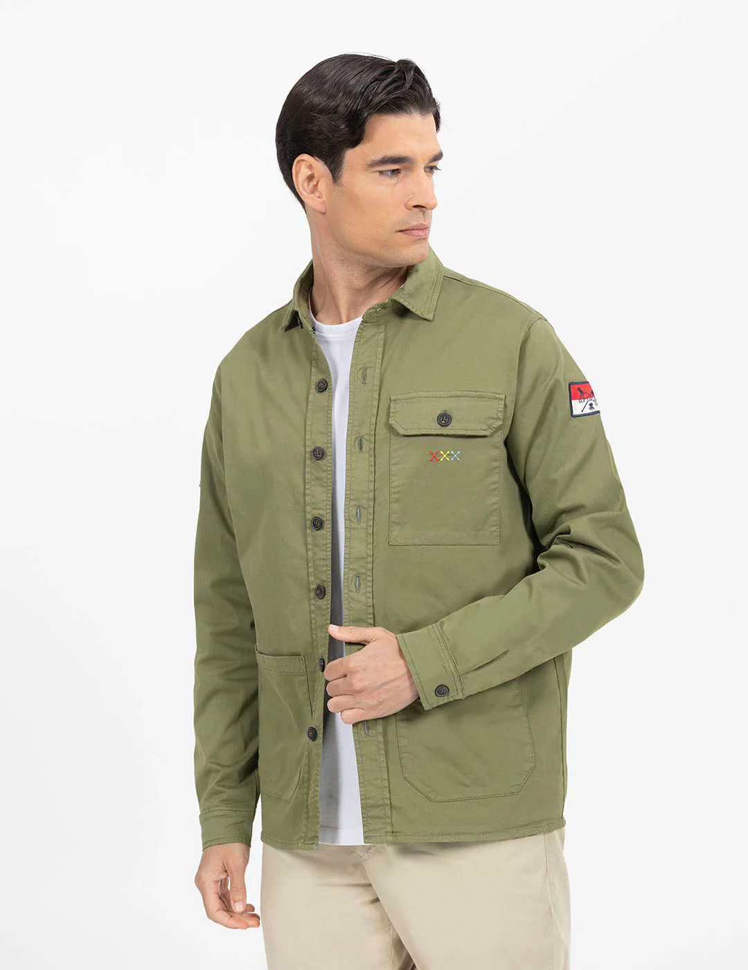 SOBRECAMISA ESTAMPADO LEYENDA VERDE KHAKI - Image 5