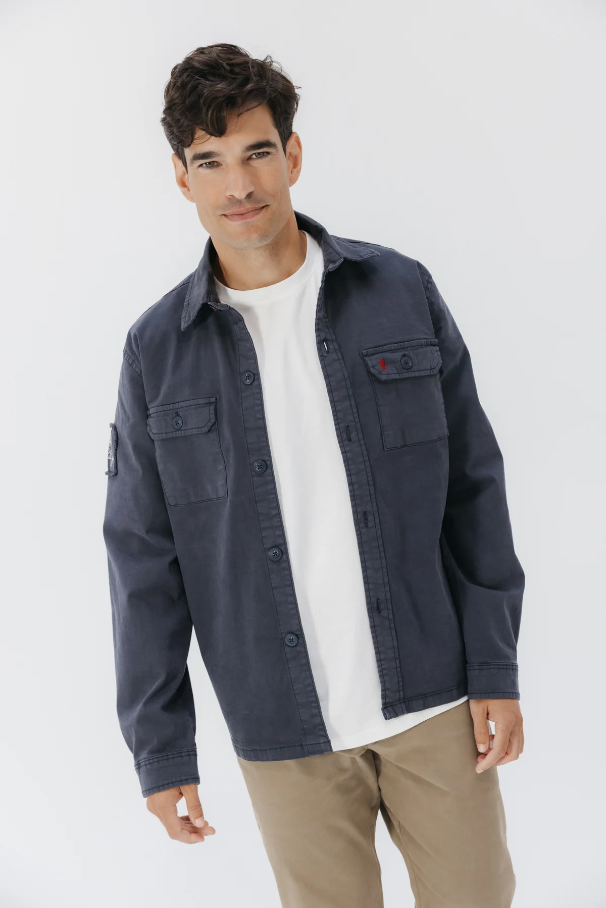 Sobrecamisa heritage dos bolsillos azul marino
