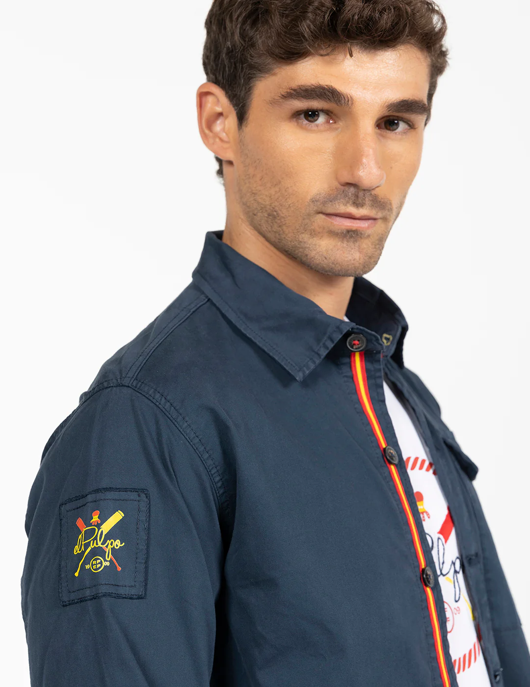 SOBRECAMISA LABEL DETAIL RFEF AZUL MARINO - Image 3